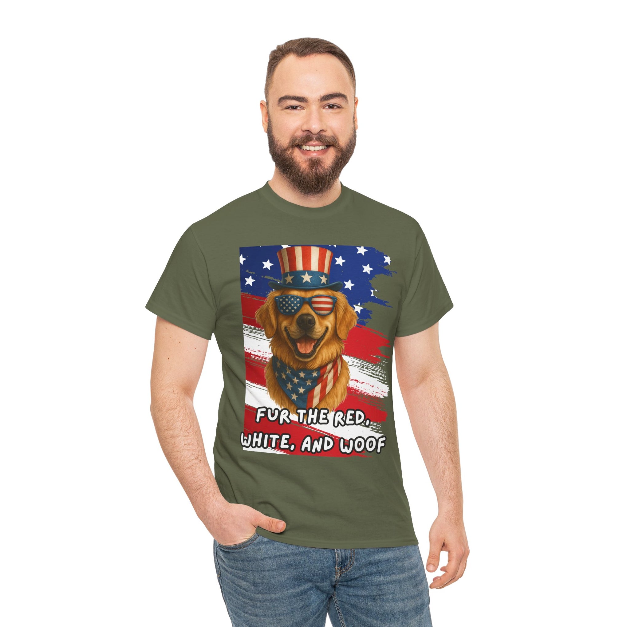 Fur the red, white and woof