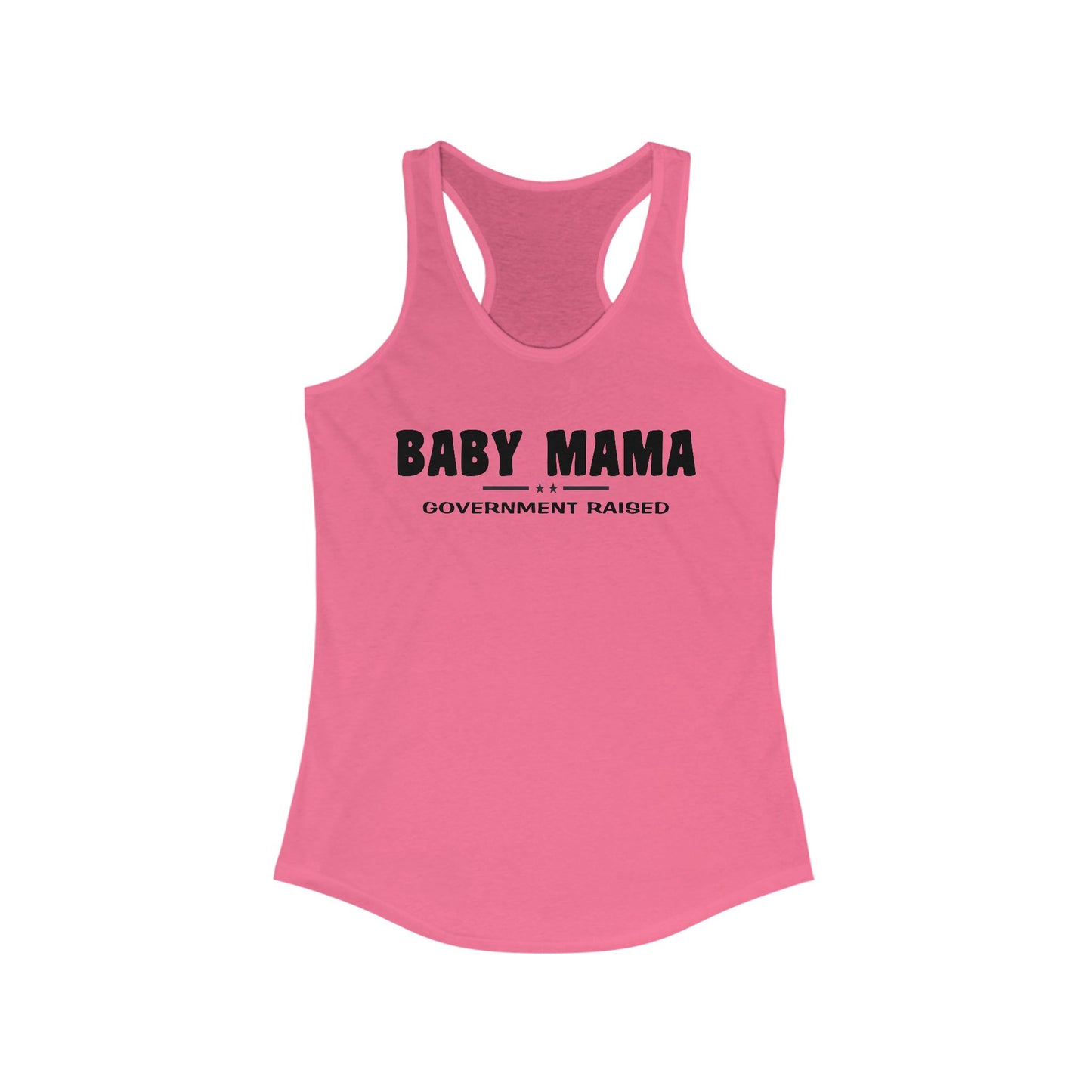 Women's Racerback Tank - Baby Mama, Bella Canvas, Soft Lightweight Feel