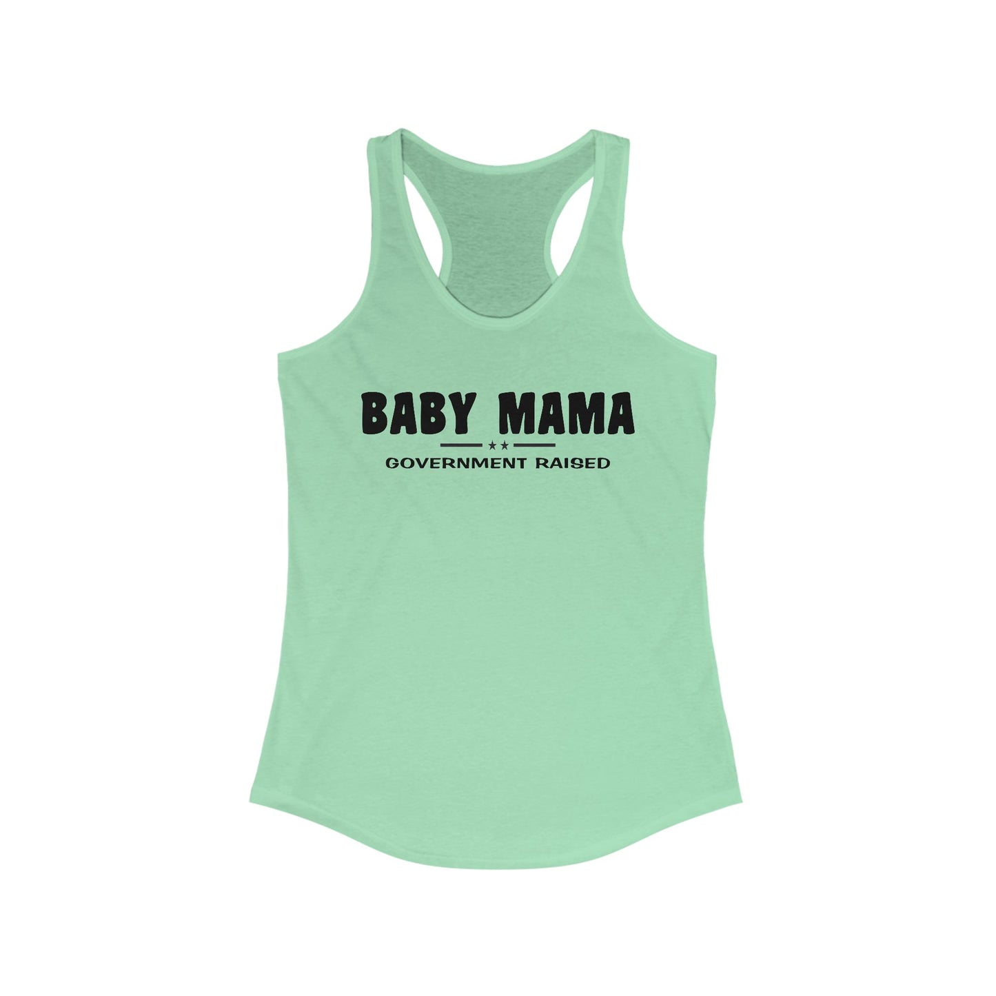 Women's Racerback Tank - Baby Mama, Bella Canvas, Soft Lightweight Feel