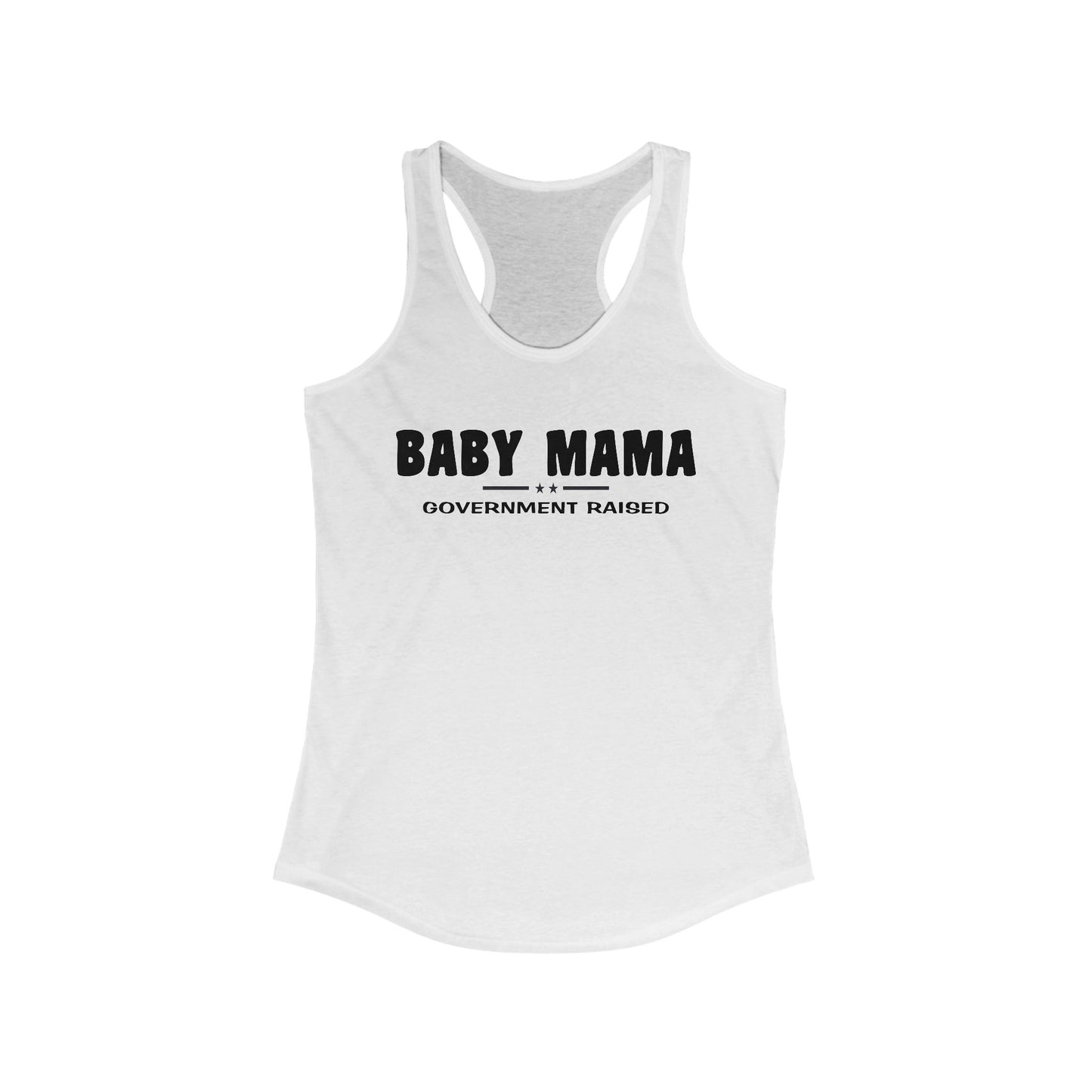 Women's Racerback Tank - Baby Mama, Bella Canvas, Soft Lightweight Feel