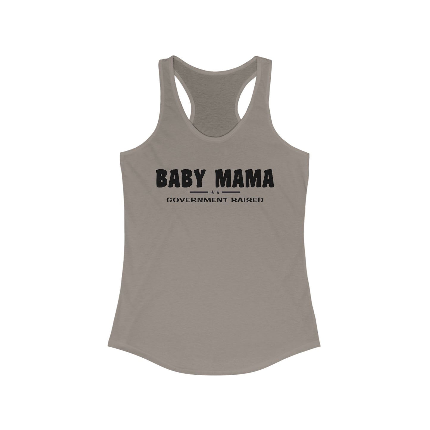 Women's Racerback Tank - Baby Mama, Bella Canvas, Soft Lightweight Feel