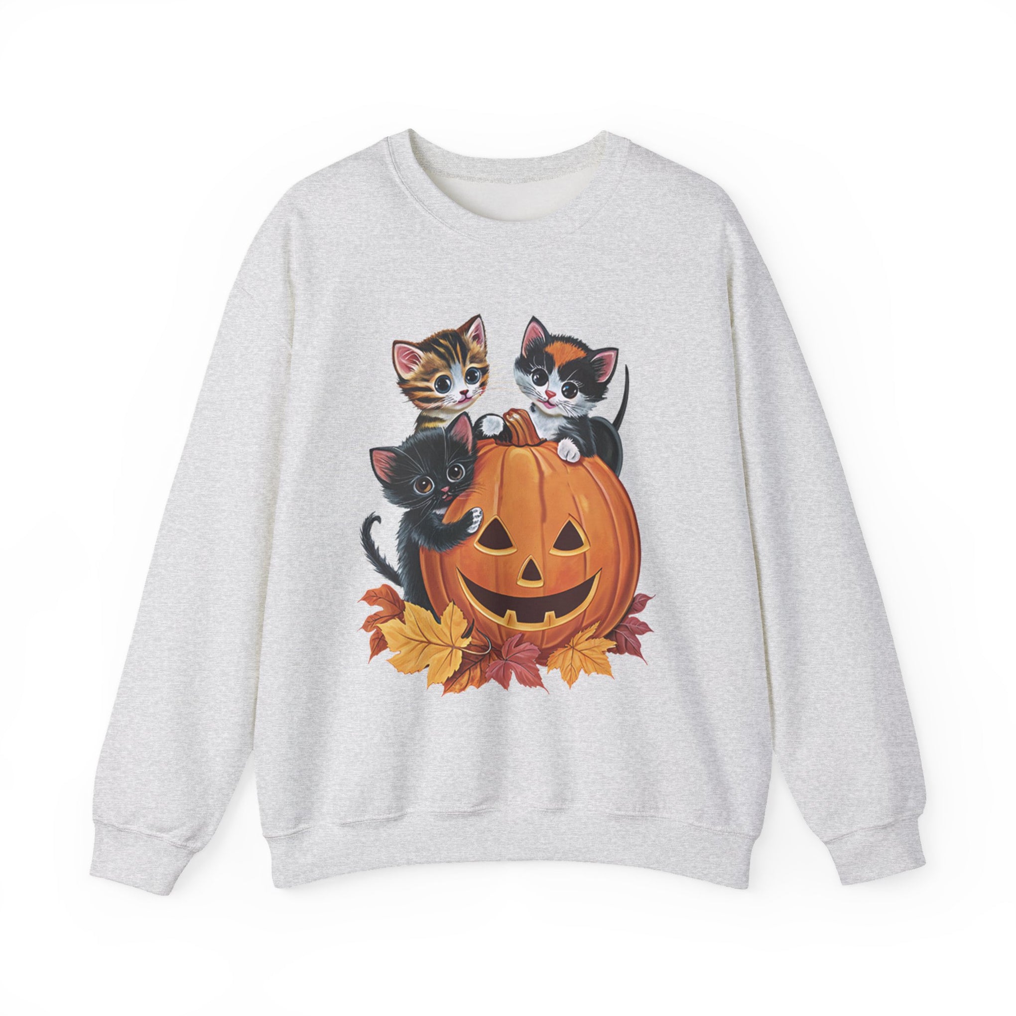 Cute Kittens Halloween Pumpkin Sweatshirt