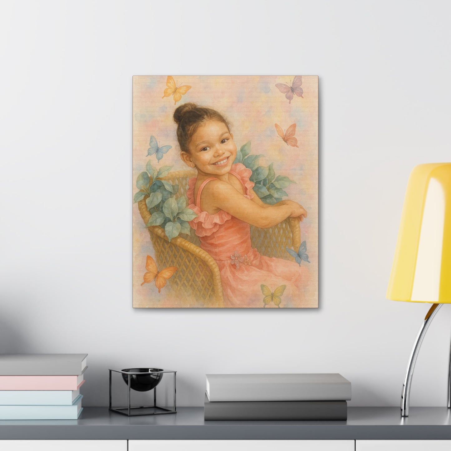 16x20 Vertical Custom Wall Art Whimsical Butterfly Canvas Art - 1.5' Stretched Wall Décor