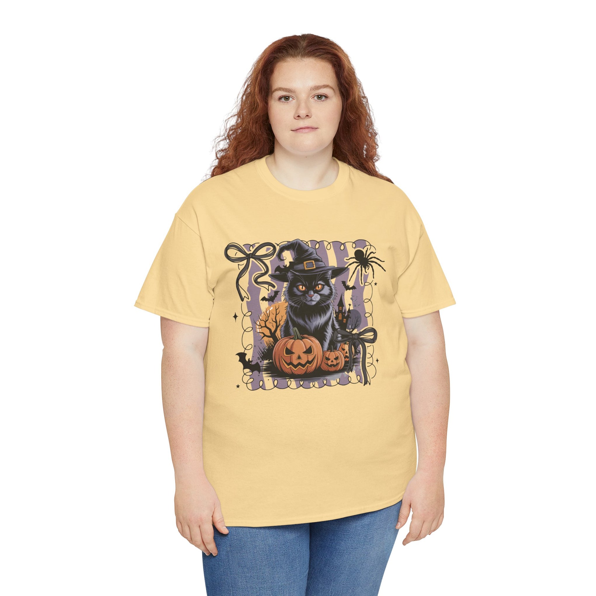 Preppy Black Cat, Retro Halloween shirt