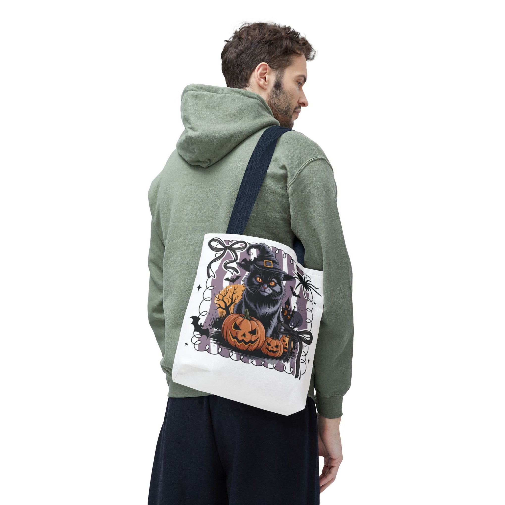 Preppy Black Cat, Retro Halloween Bag, Cute Halloween Must Halloween, Retro Halloween Bag
