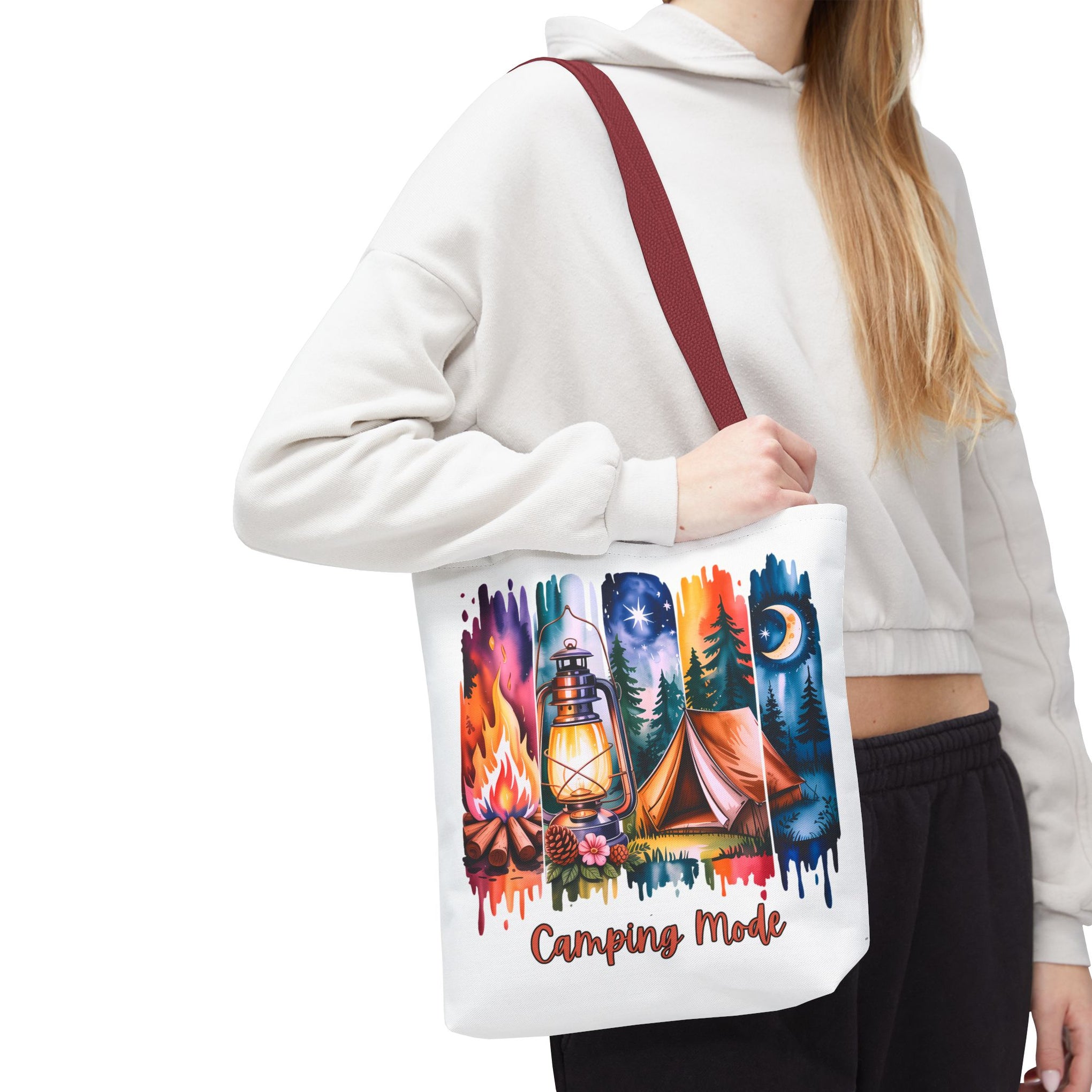 Camping Mode brush stroke Tote Bag