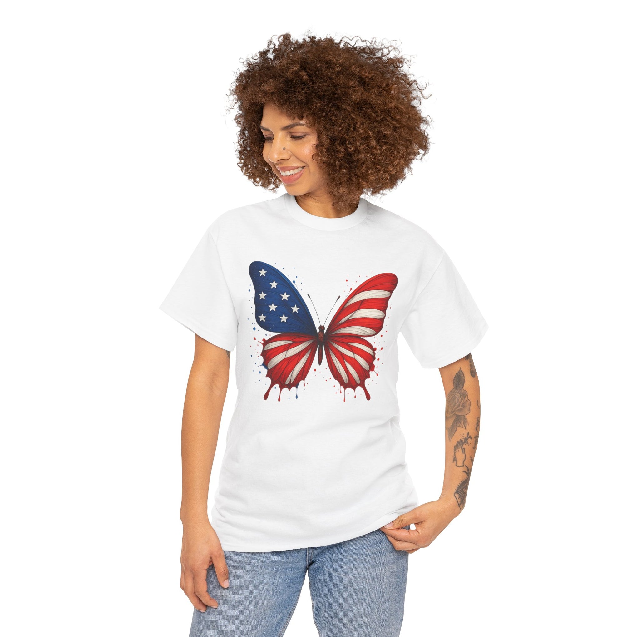 Butterfly decorated with American Flag