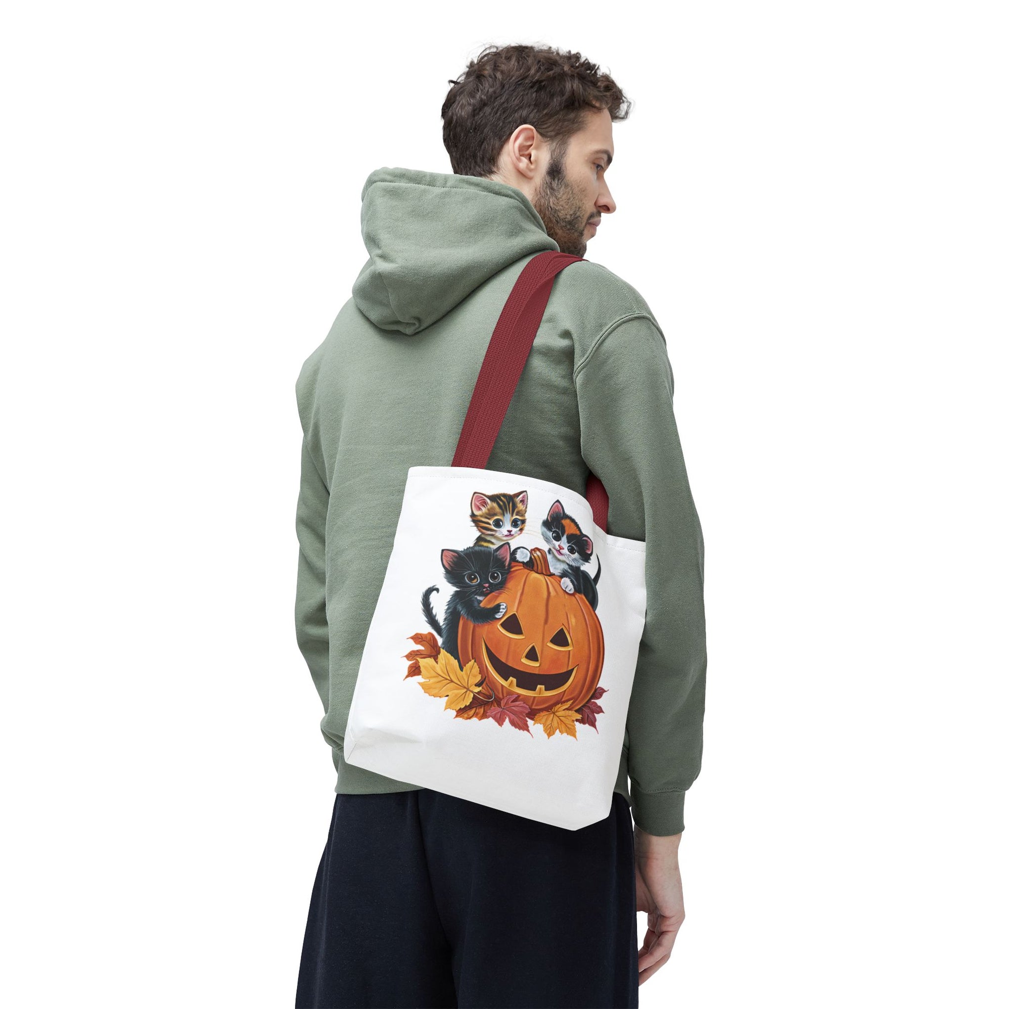 Cute Kittens Halloween Pumpkin Bag, Cute Halloween, Retro Halloween Bag