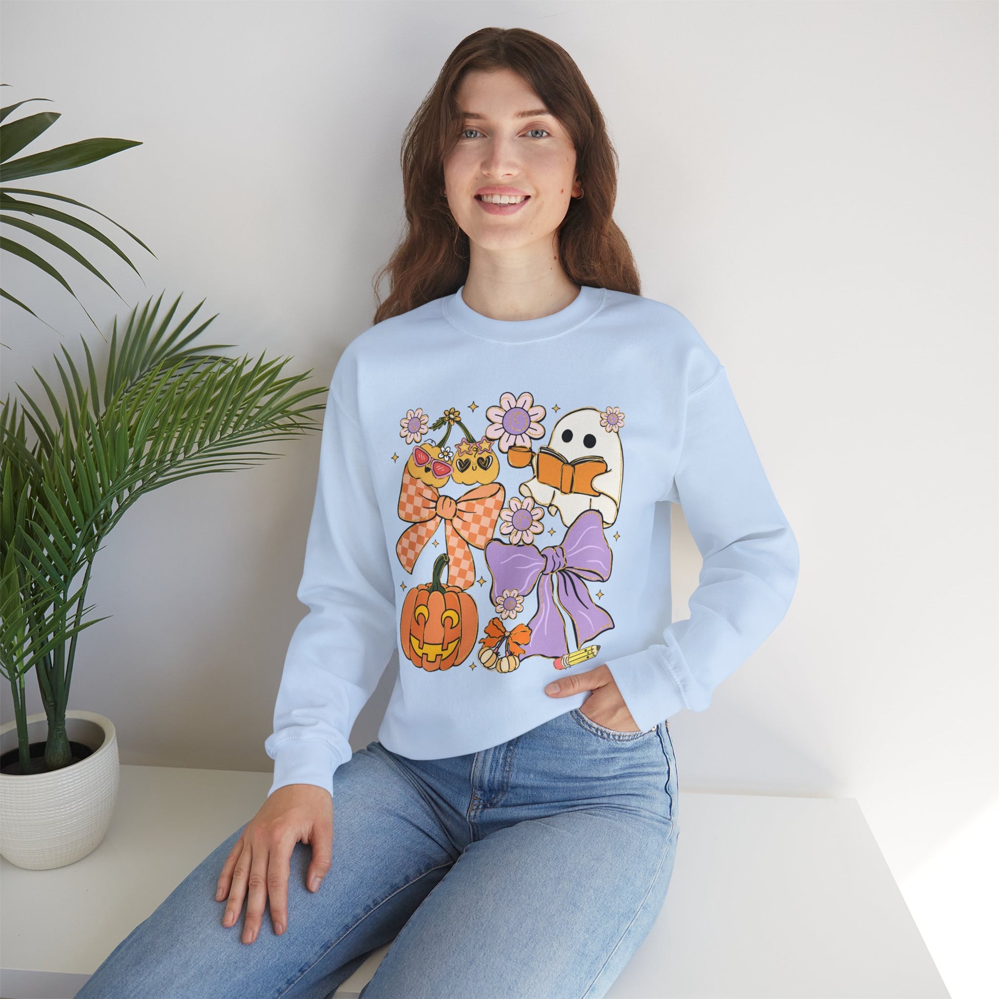 Spooky Teacher Halloween Coquette Sweatshirt - Vintage Style Fall Season Sweatshirt