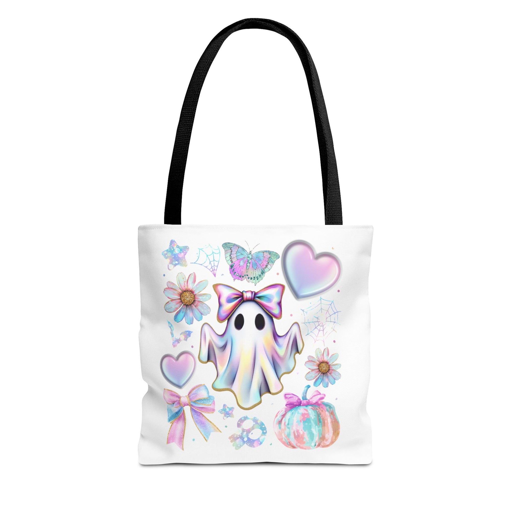 Girly Halloween Ghost, Floral Ghost Bag