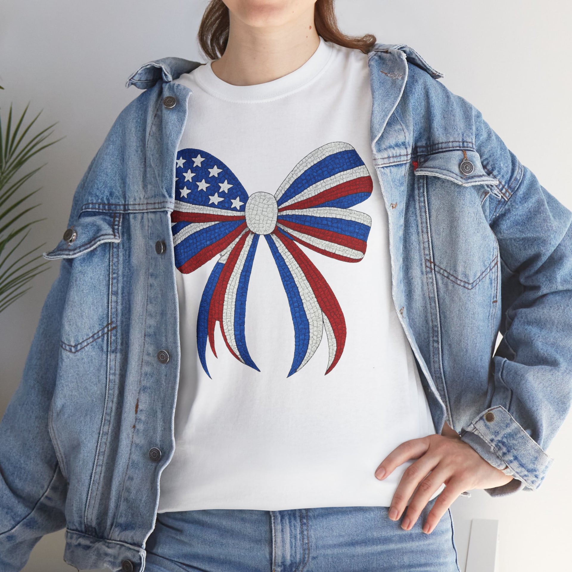 Beautiful Patriotic red white & blue bow