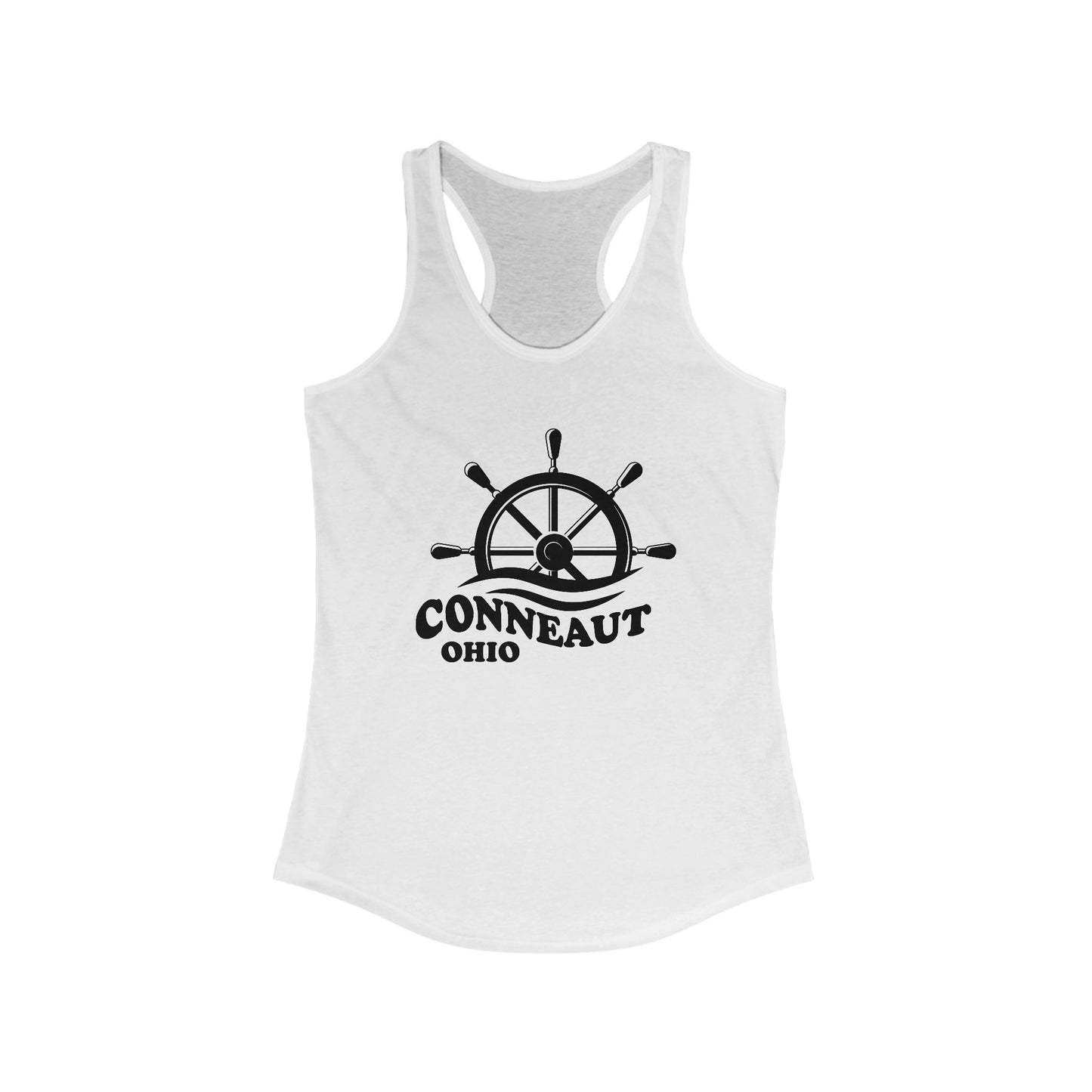 Women's Racerback Tank - Conneaut Ohio boat wheel