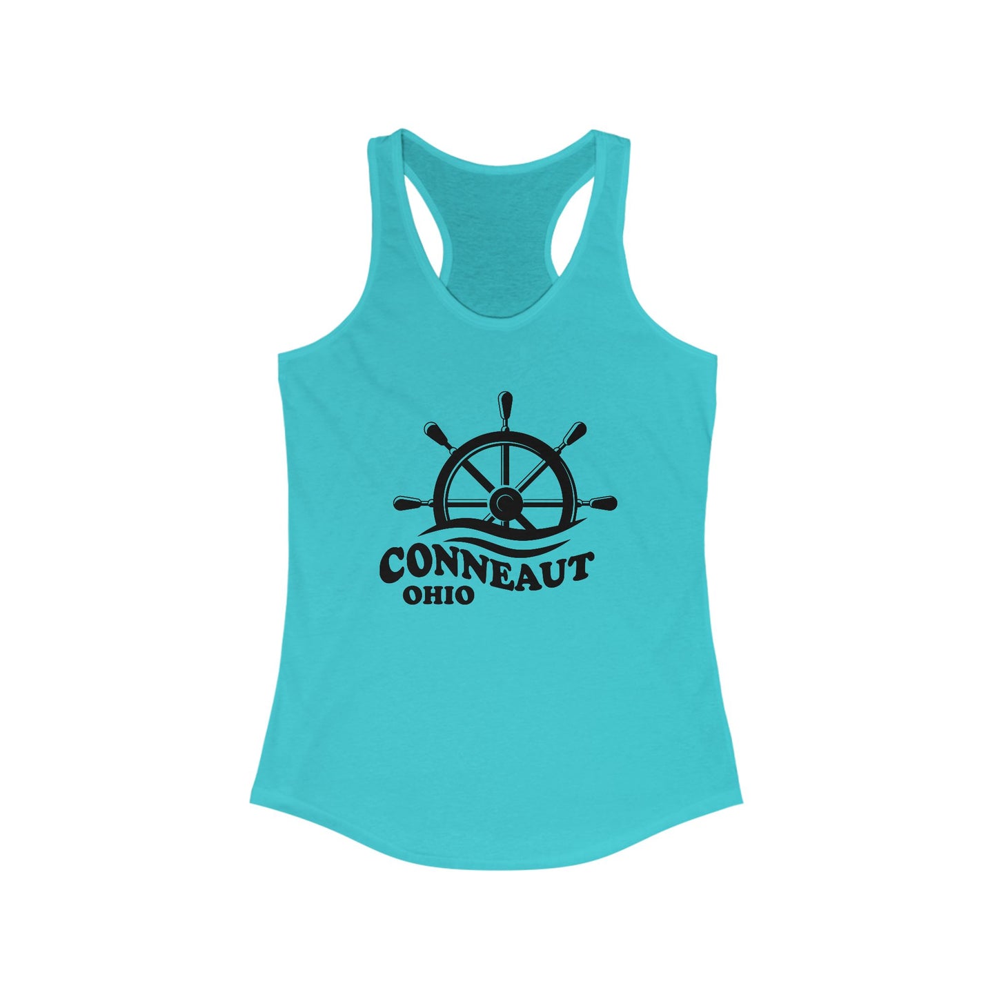 Women's Racerback Tank - Conneaut Ohio boat wheel