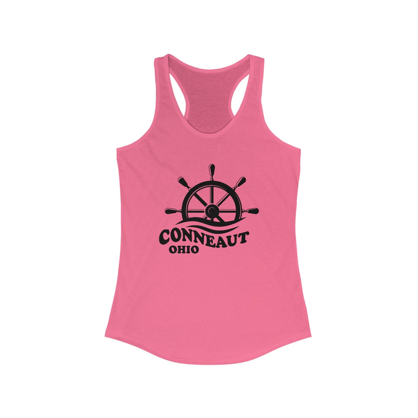 Women's Racerback Tank - Conneaut Ohio boat wheel