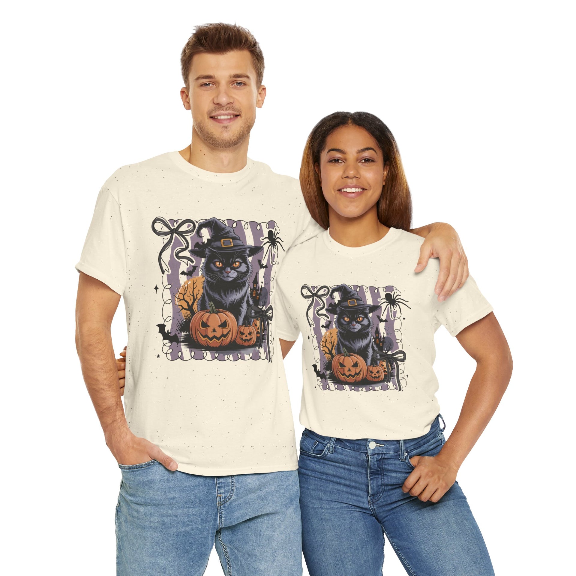 Preppy Black Cat, Retro Halloween shirt