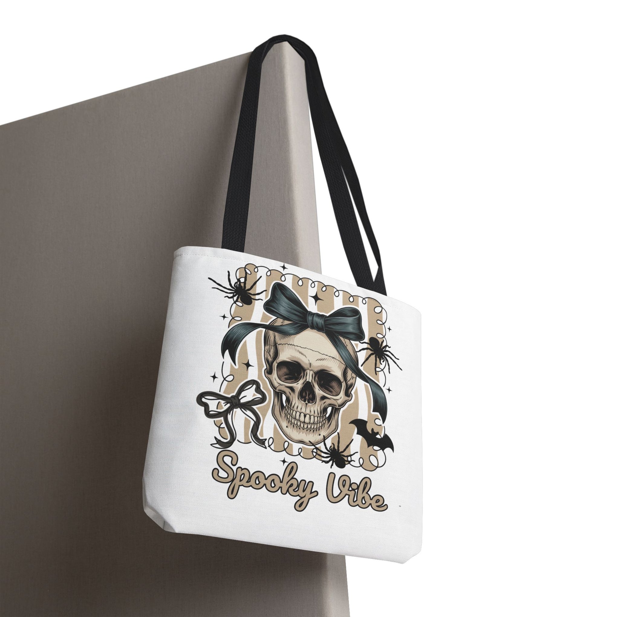 Halloween Coquette Bow Skull Preppy Bag
