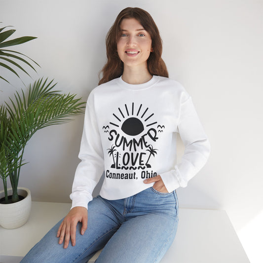 Summer love Conneaut Ohio,  Home Town Love Sweatshirt, Funny Unisex Crewneck, Gift for Homeowners, Comfy Sweatshirt, Cozy Casual Wear