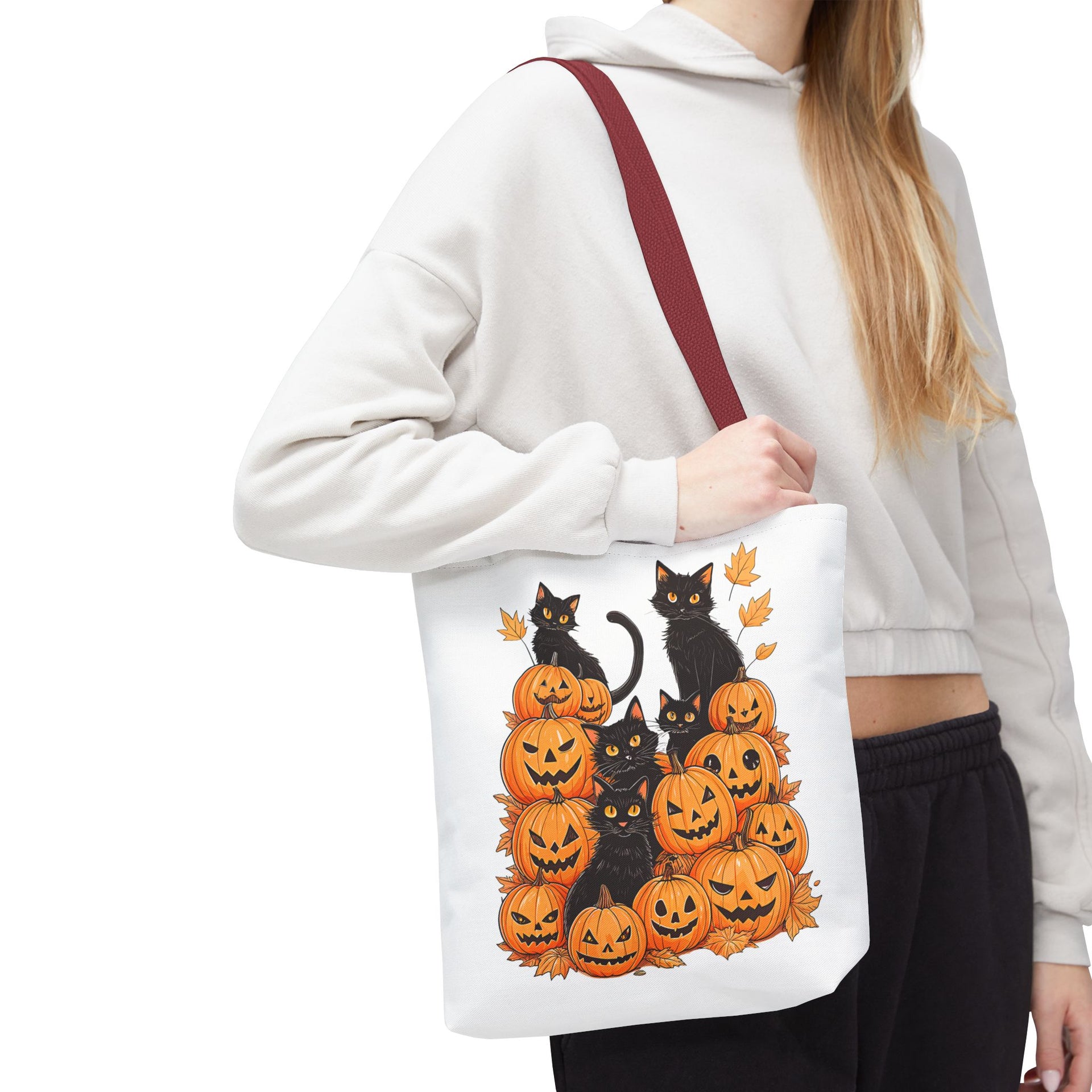 Halloween Black Cat Pumpkin Bag, Cute Halloween Must Halloween, Retro Halloween Bag