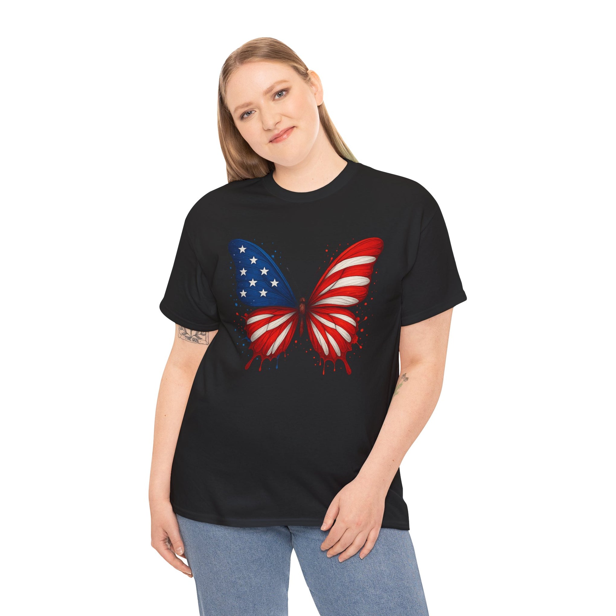 Butterfly decorated with American Flag
