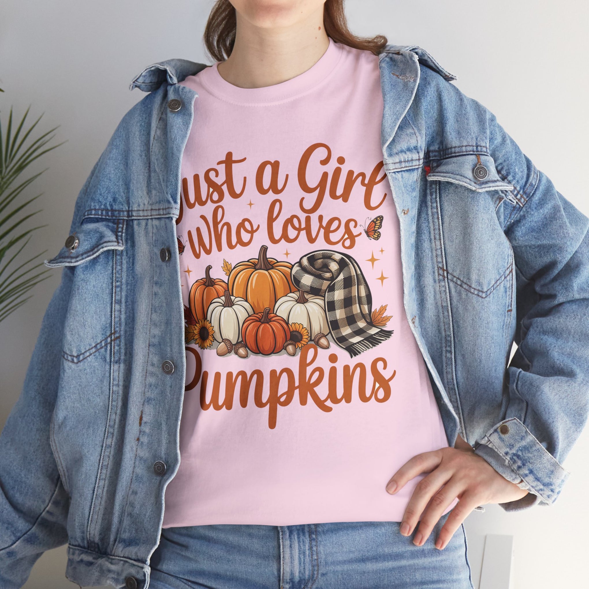 Just a Girl Who Loves Pumpkins, Fall  Shirt, Halloween, Halloween Shirt