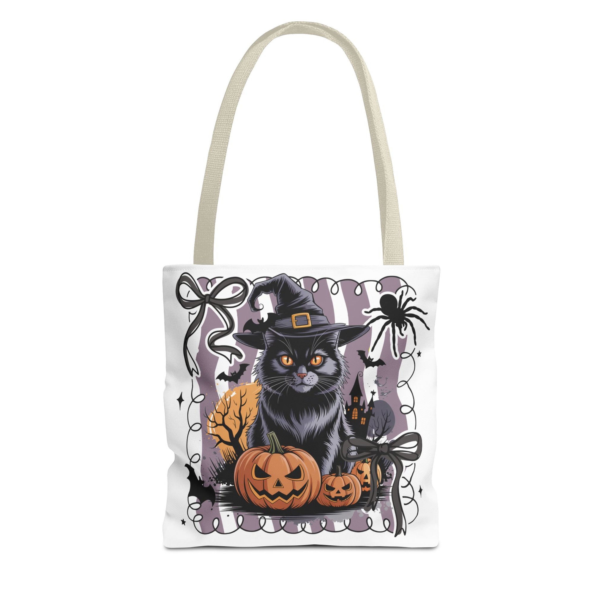 Preppy Black Cat, Retro Halloween Bag, Cute Halloween Must Halloween, Retro Halloween Bag