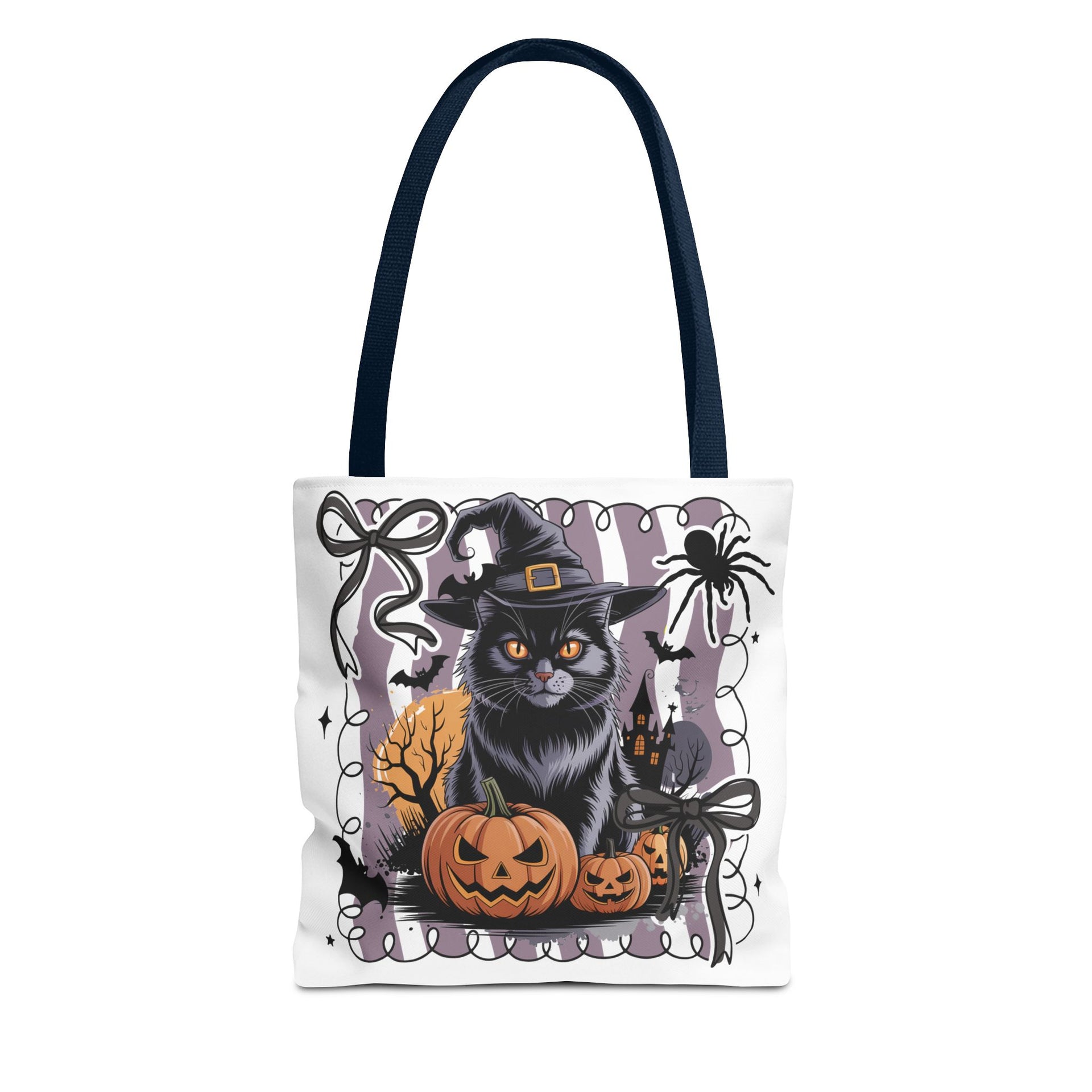 Preppy Black Cat, Retro Halloween Bag, Cute Halloween Must Halloween, Retro Halloween Bag