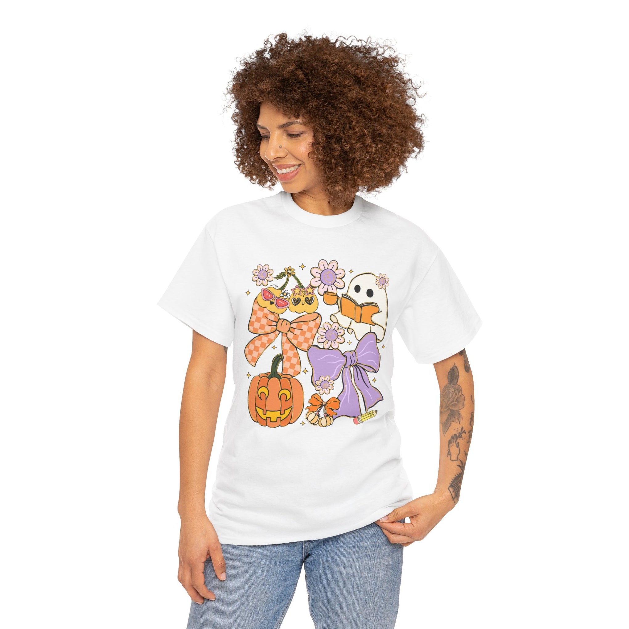 Spooky Teacher Halloween Coquette T-Shirt