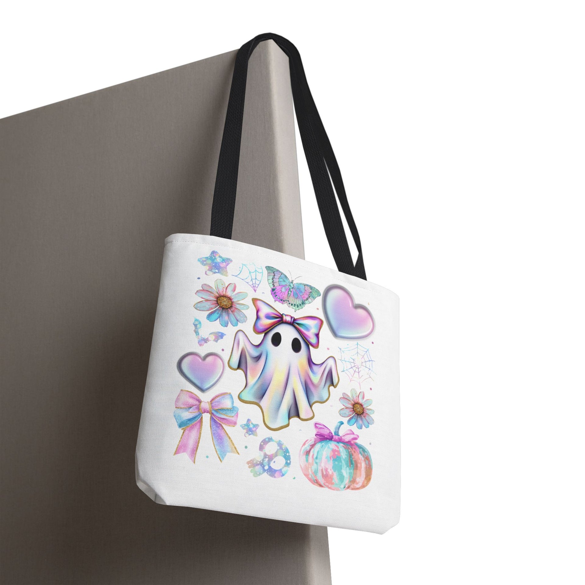 Girly Halloween Ghost, Floral Ghost Bag