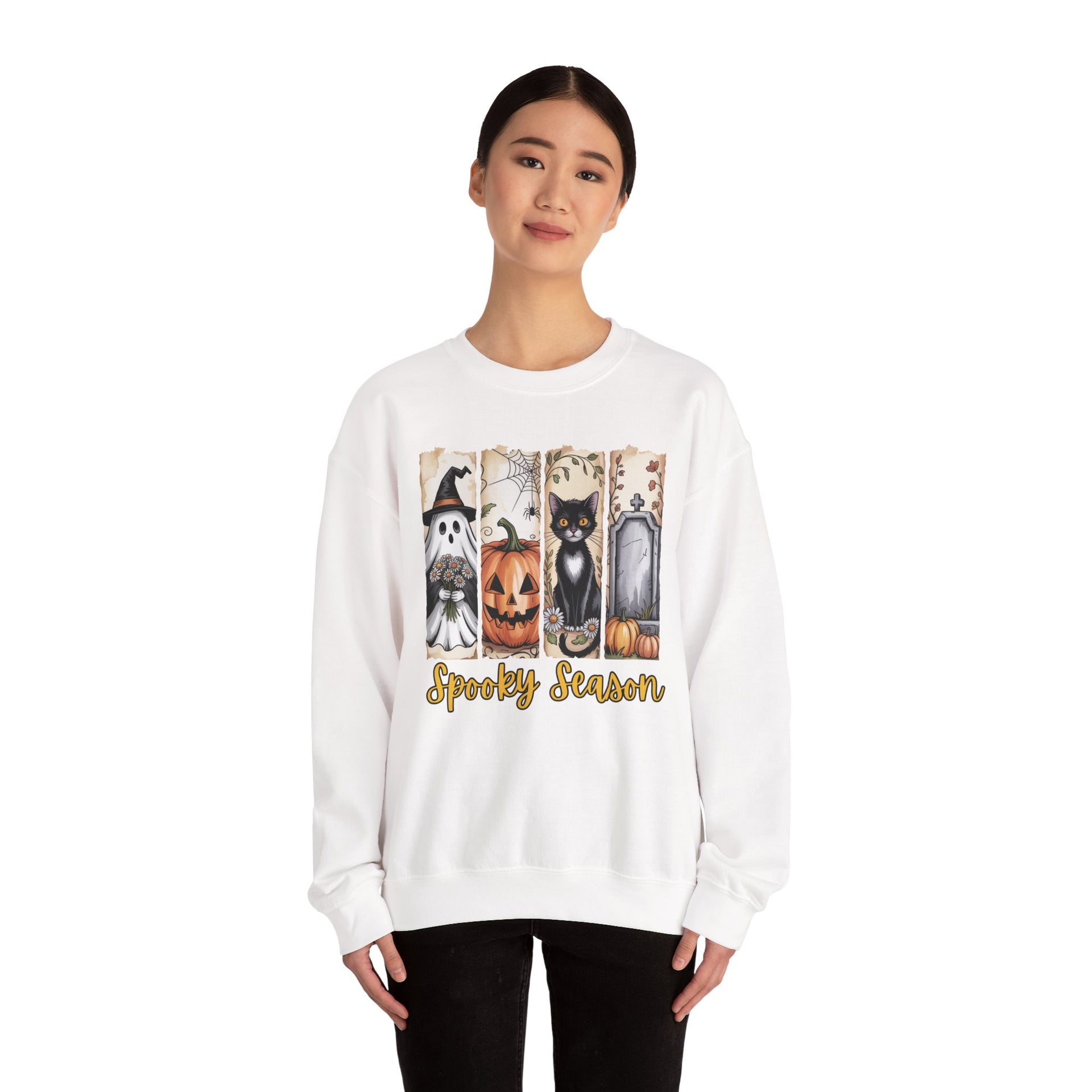 Spooky Season, Brushstroke Halloween, Cozy Sweatshirt, Halloween Sweatshirt