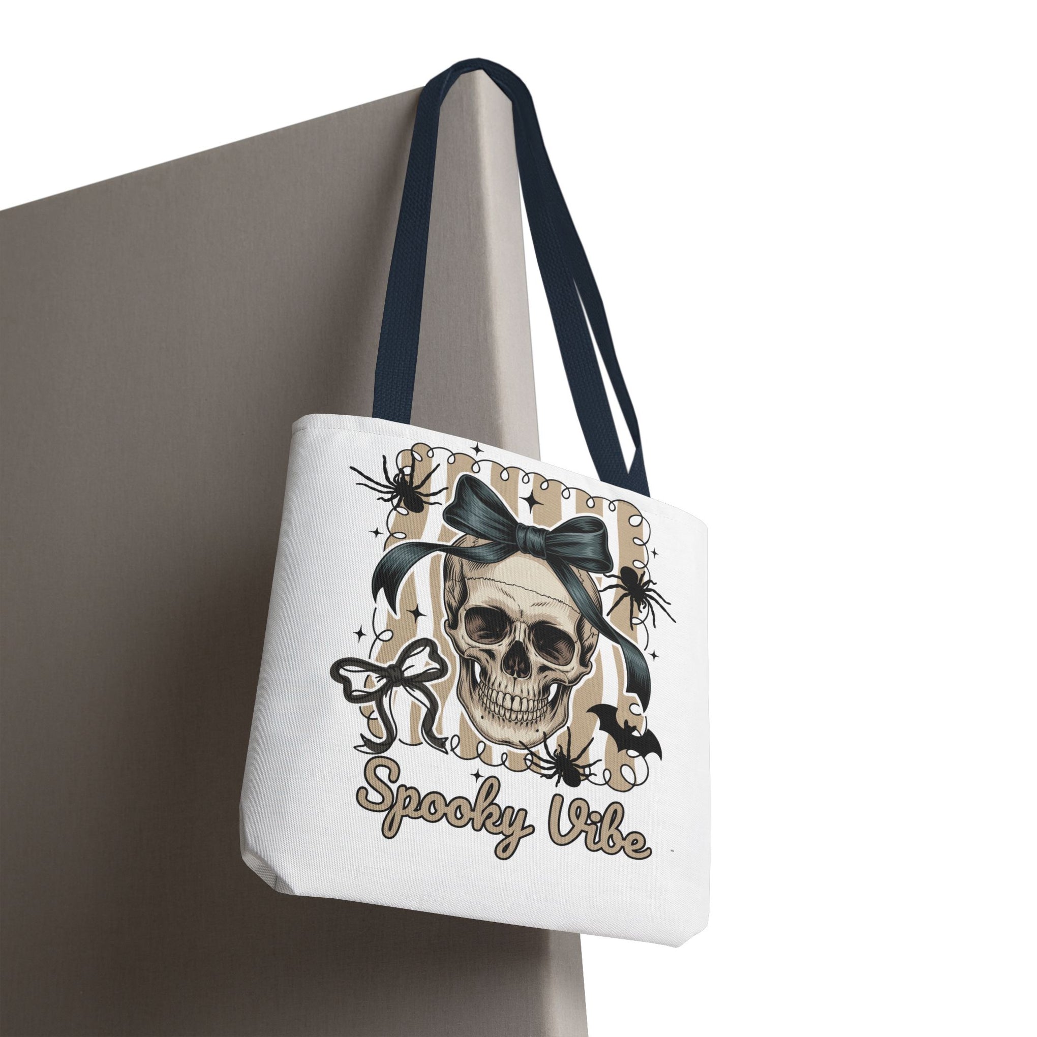 Halloween Coquette Bow Skull Preppy Bag