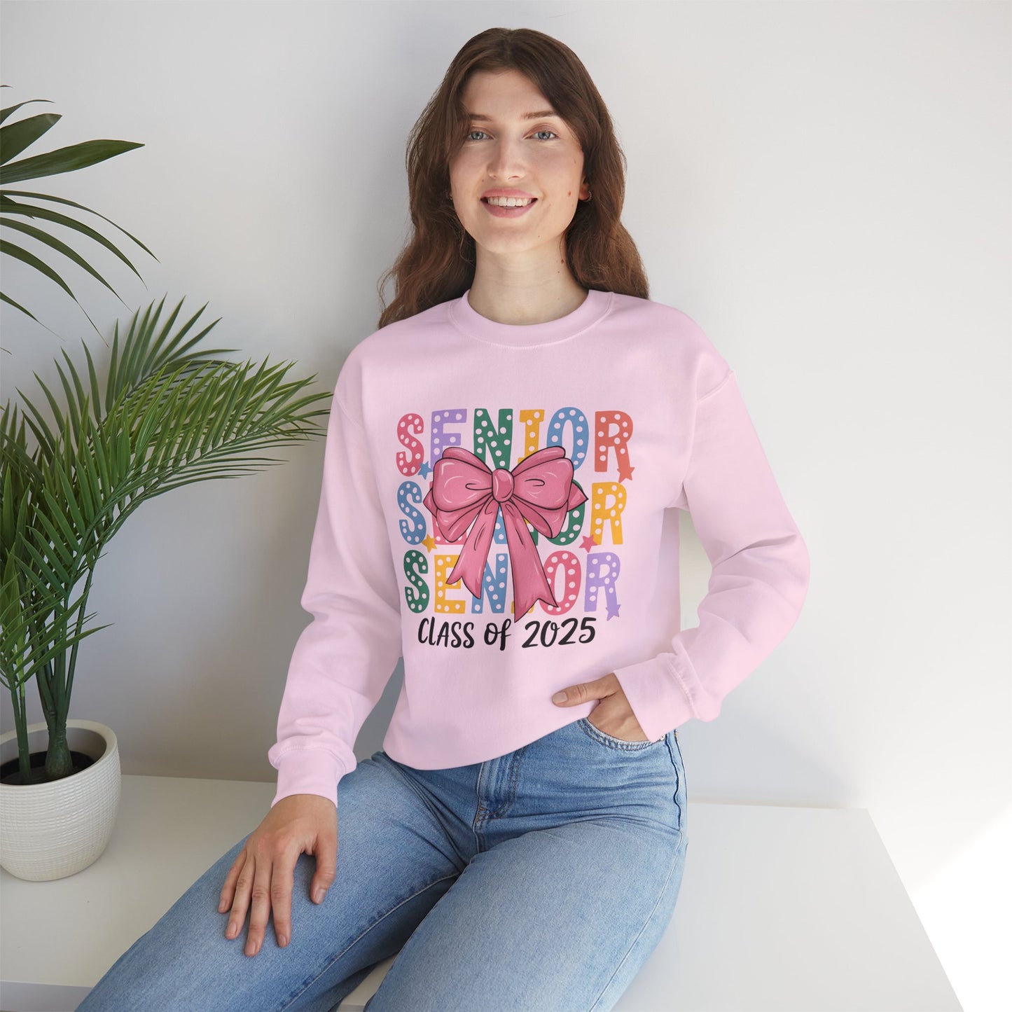 Senior 2025 , Sweatshirt, Funny Unisex Crewneck, Gift for Homeowners, Soft and Cozy Casual Wear