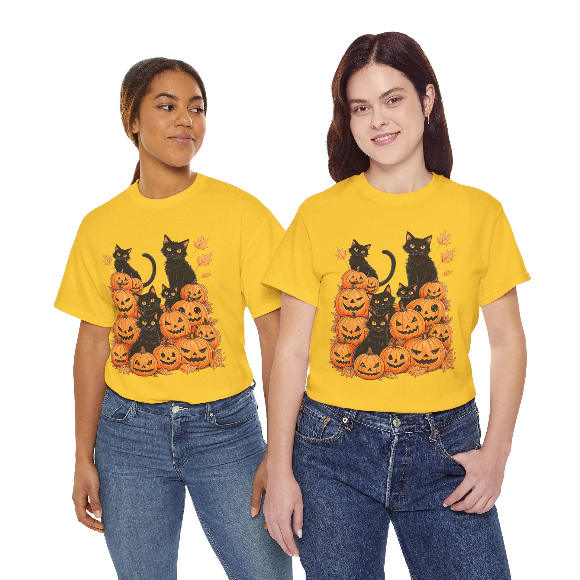Halloween Black Cat Pumpkin, Halloween Shirt