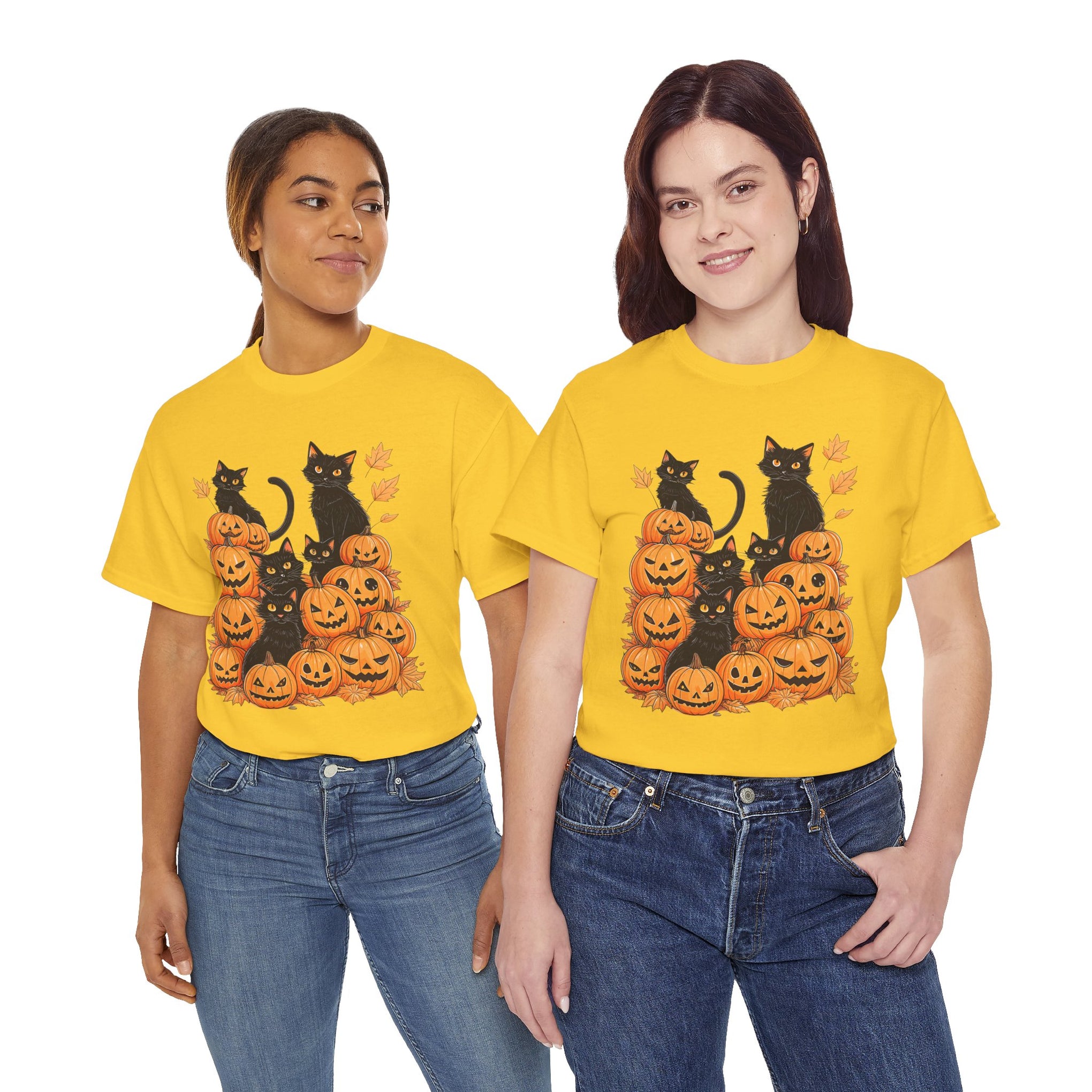 Halloween Black Cat Pumpkin, Halloween Shirt
