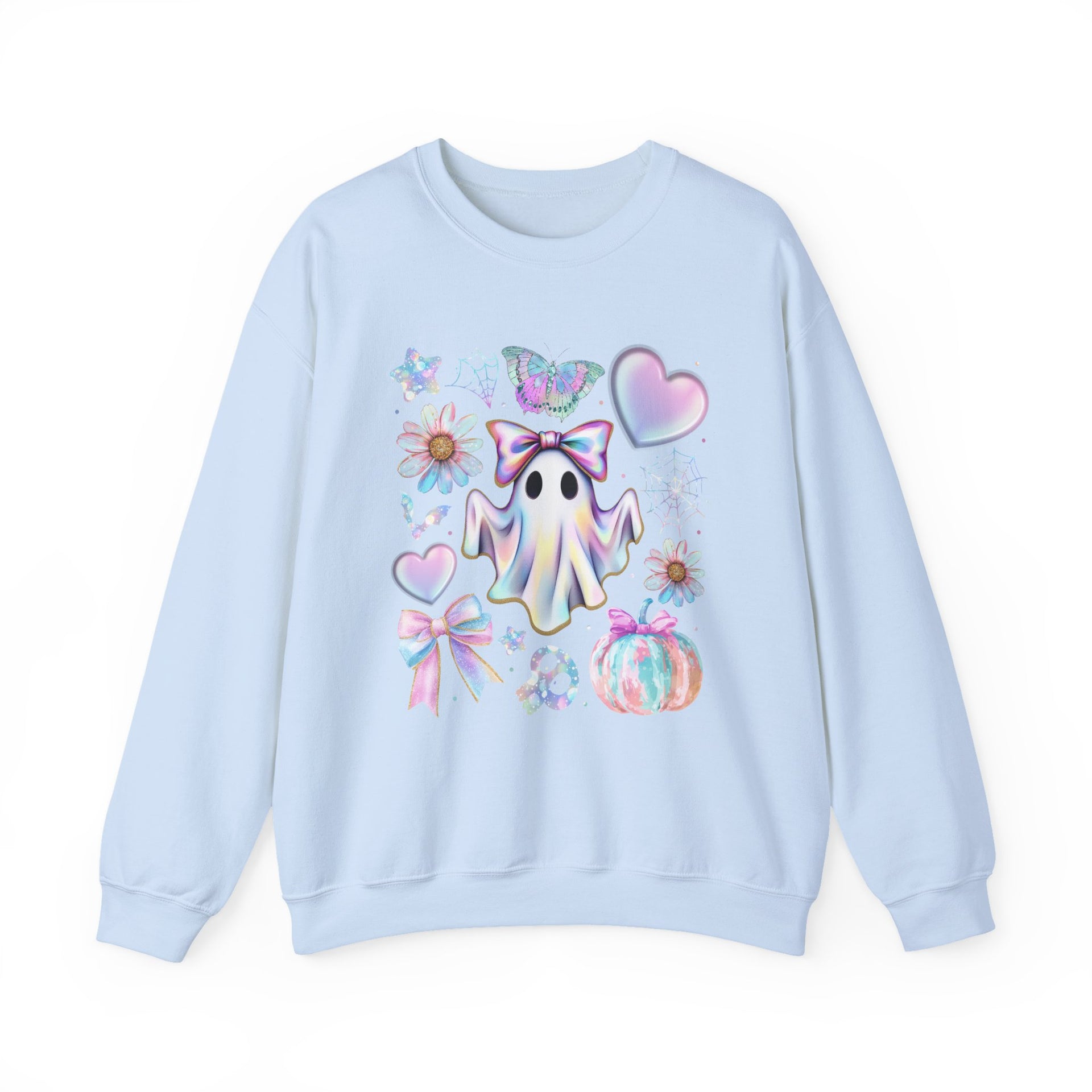 Girly Halloween Ghost, Floral Ghost Sweatshirt, Halloween Sweatshirt