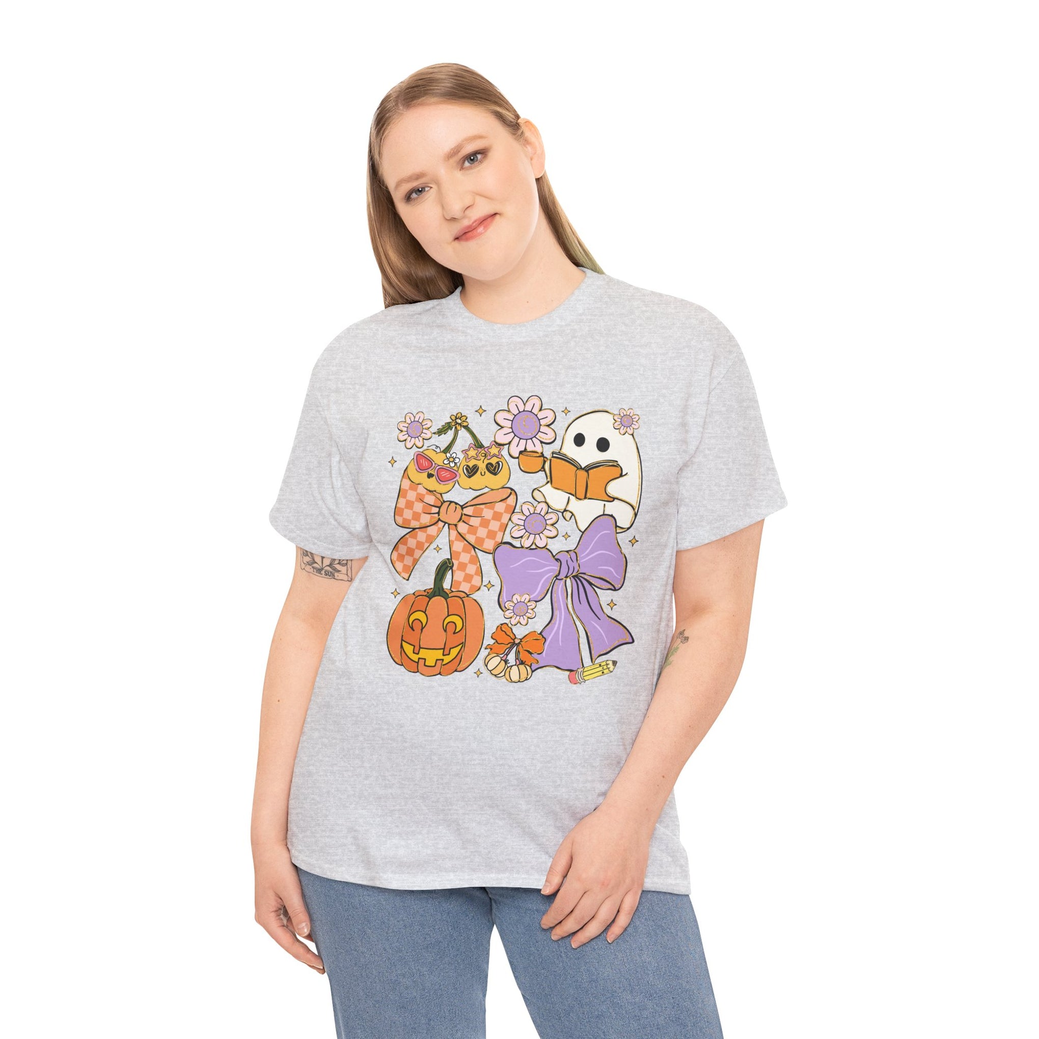 Spooky Teacher Halloween Coquette T-Shirt