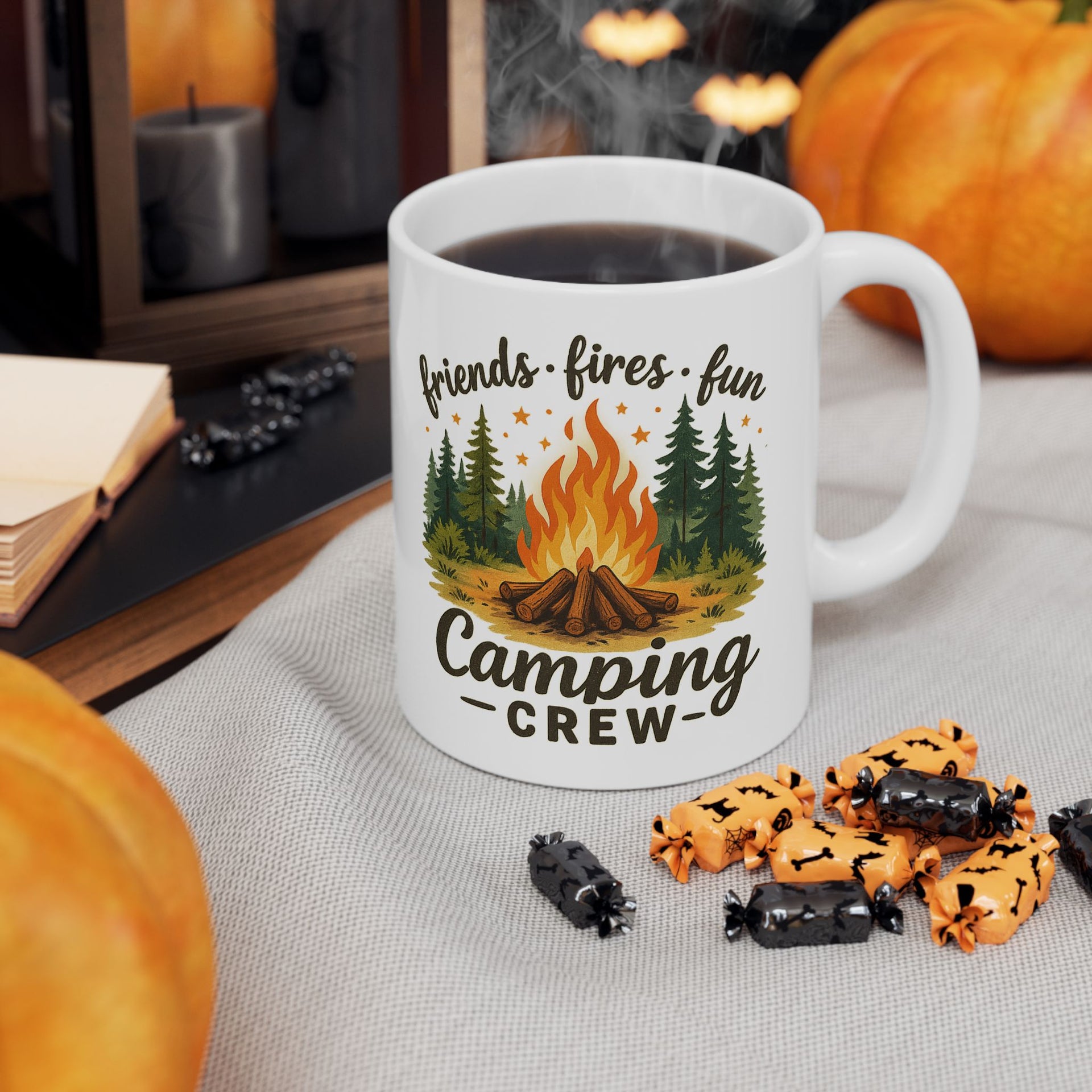 Friends Fires Fun camping Crew Mug