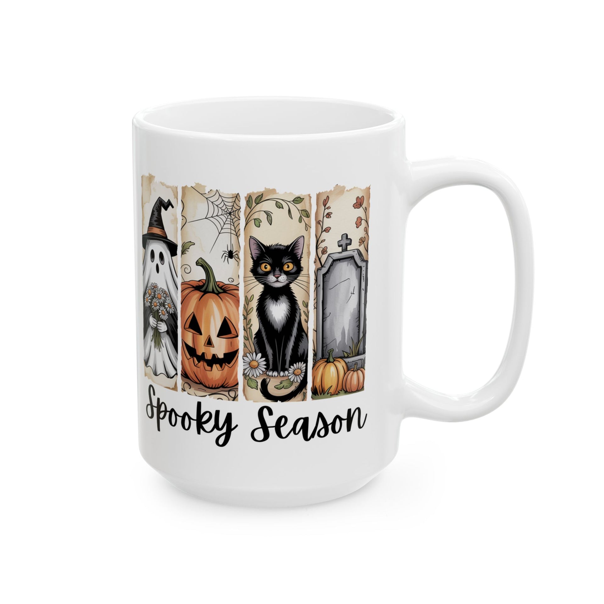 Spooky Season Ceramic Mug (11oz, 15oz) - Halloween Cup