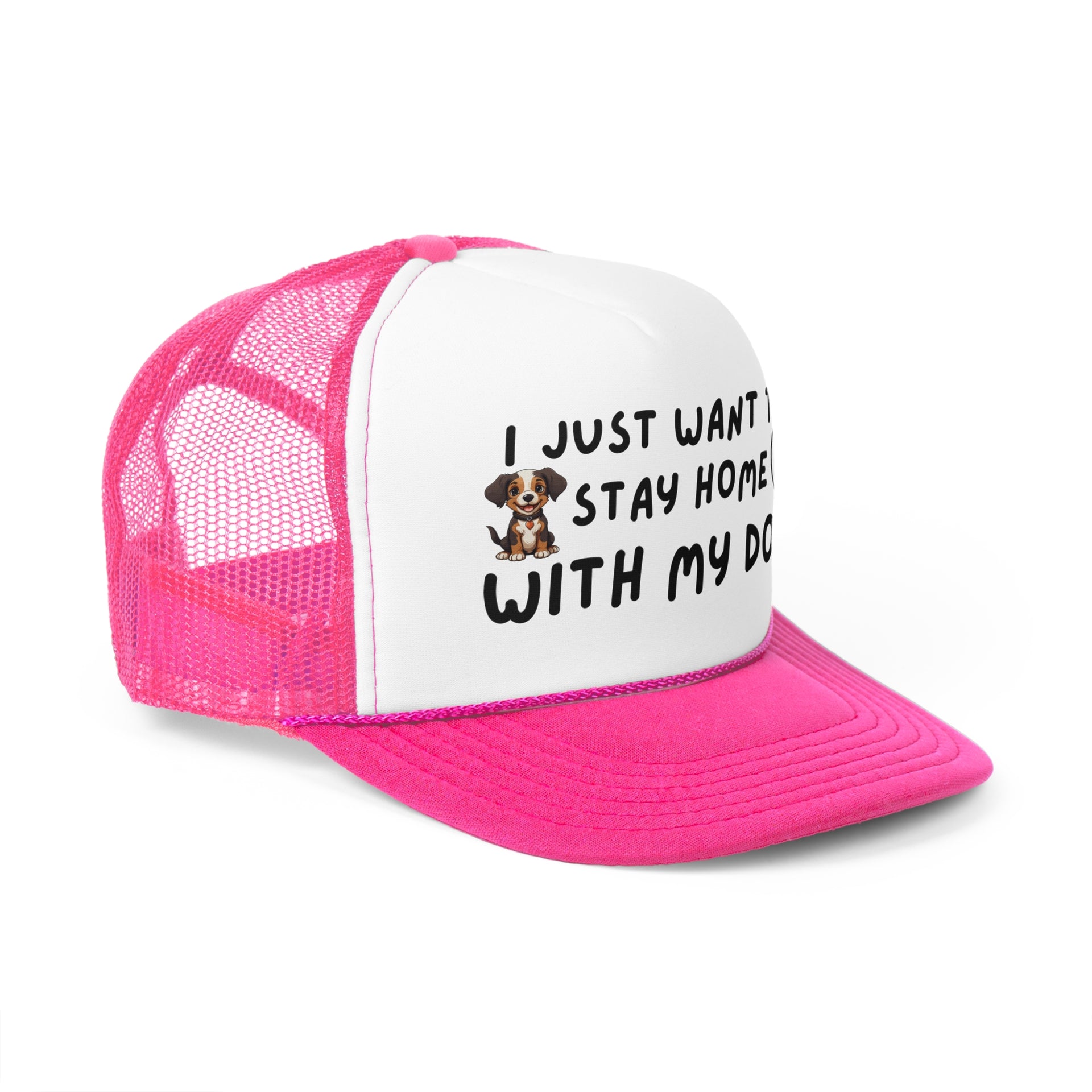 I just want to stay home with my dog hat