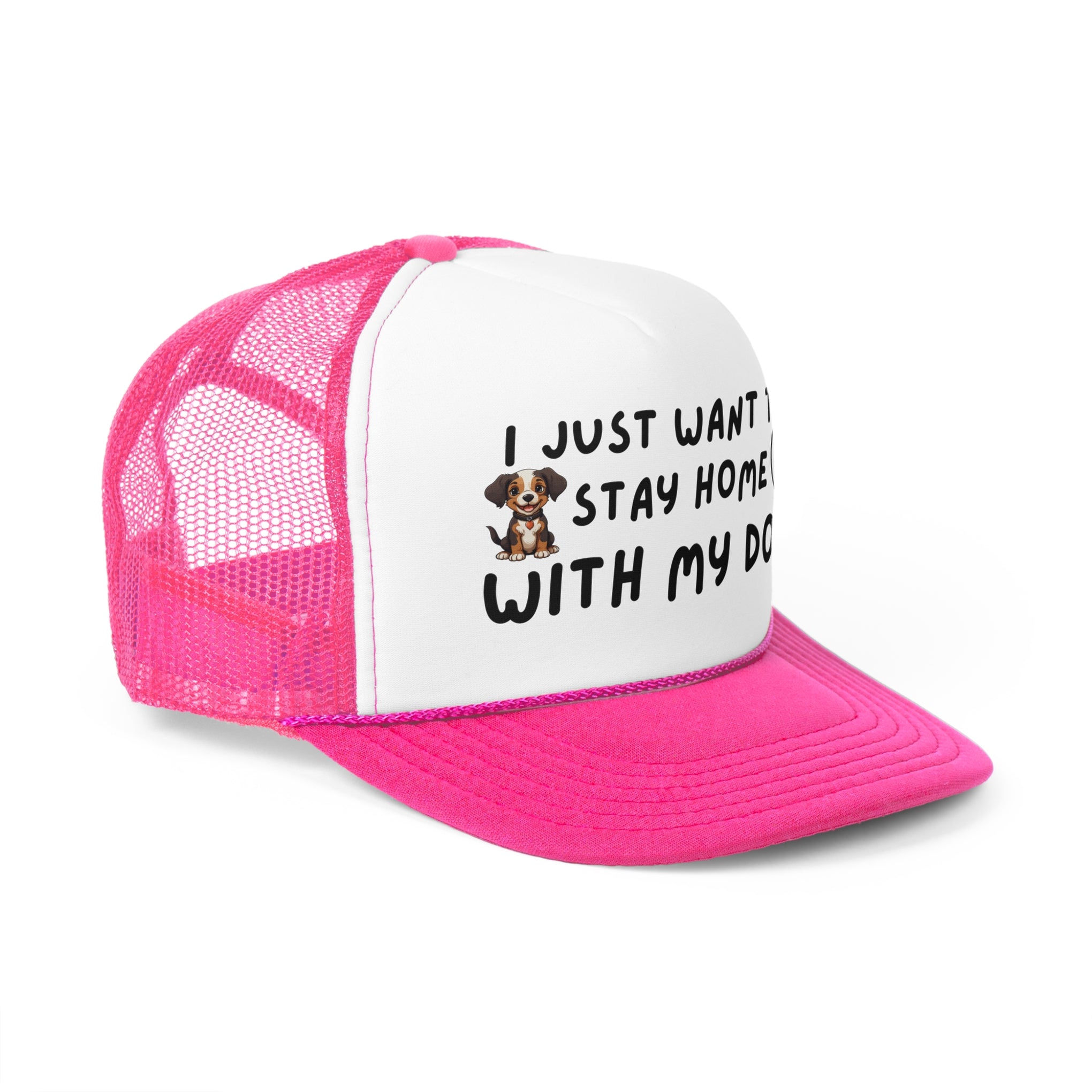 I just want to stay home with my dog hat
