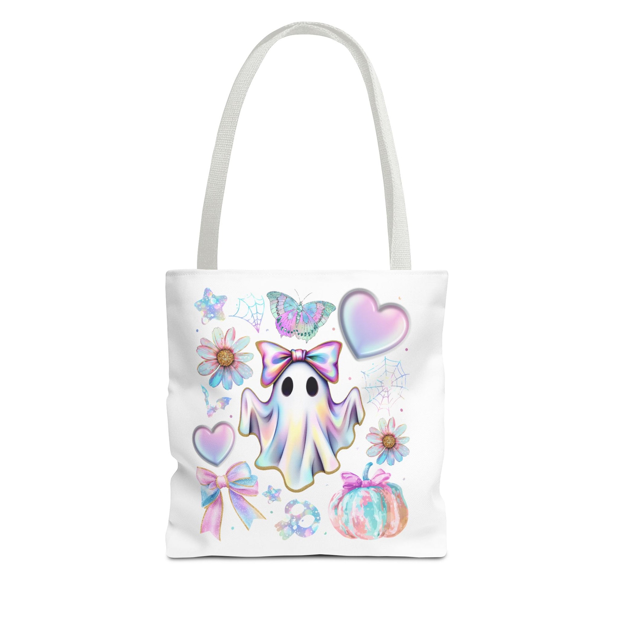 Girly Halloween Ghost, Floral Ghost Bag