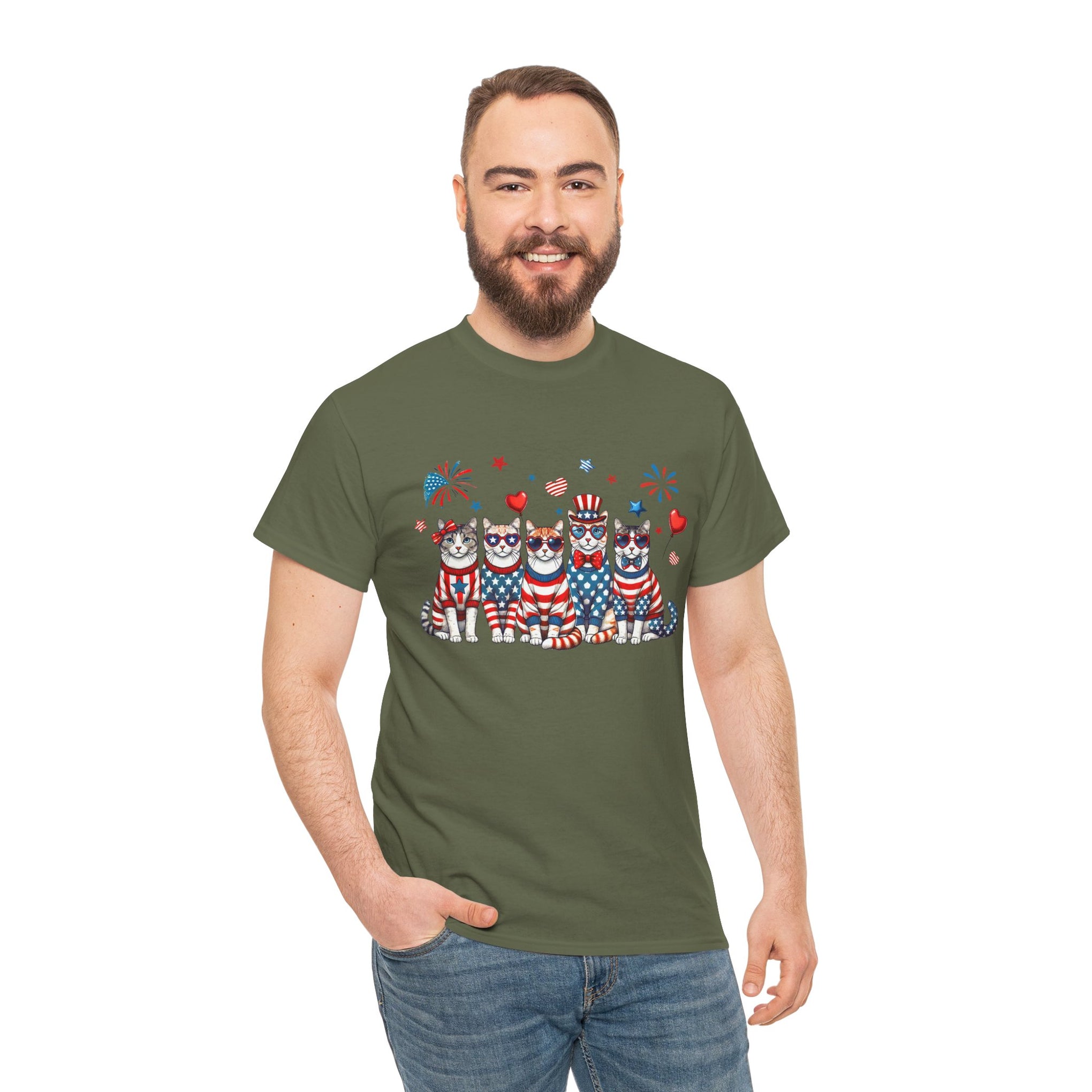 4th of July Patriotic Cat Design