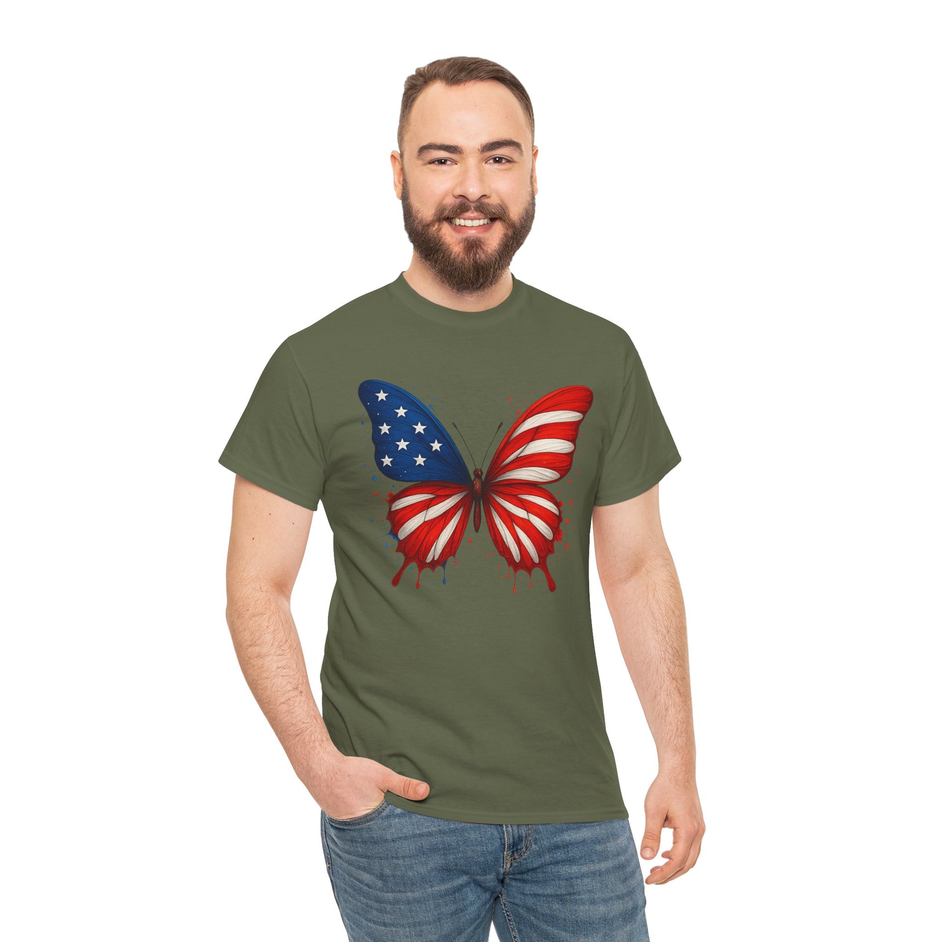 Butterfly decorated with American Flag