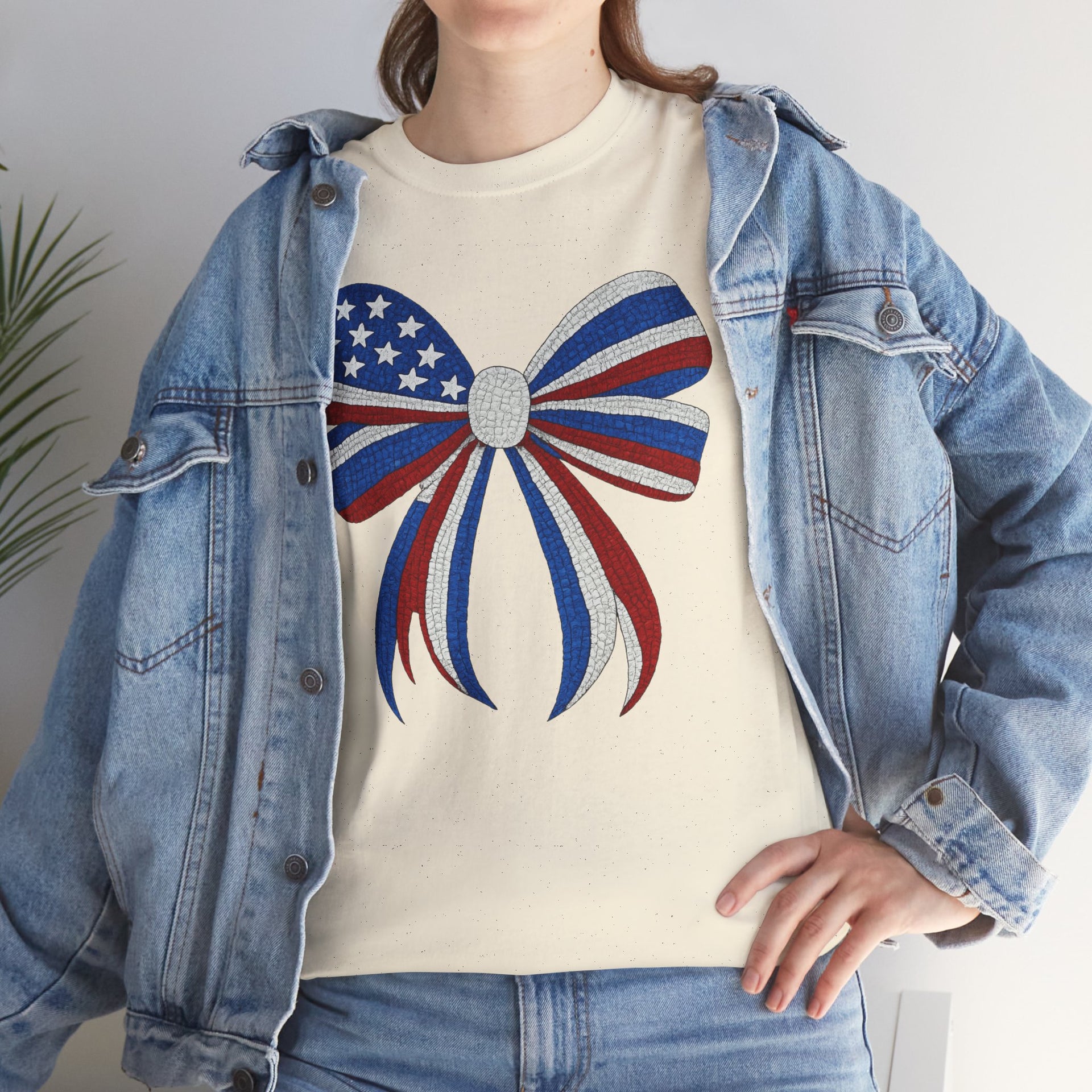 Beautiful Patriotic red white & blue bow