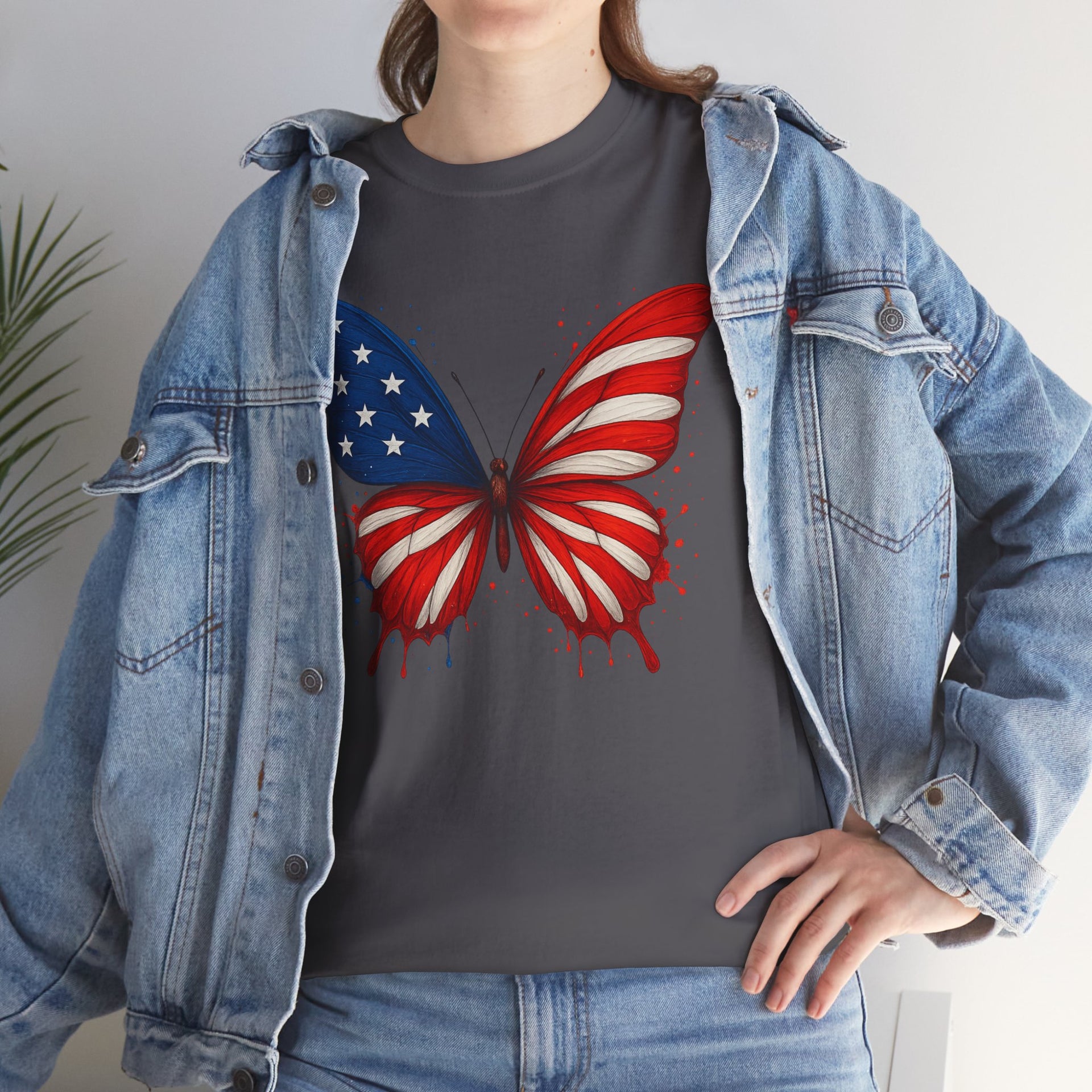 Butterfly decorated with American Flag