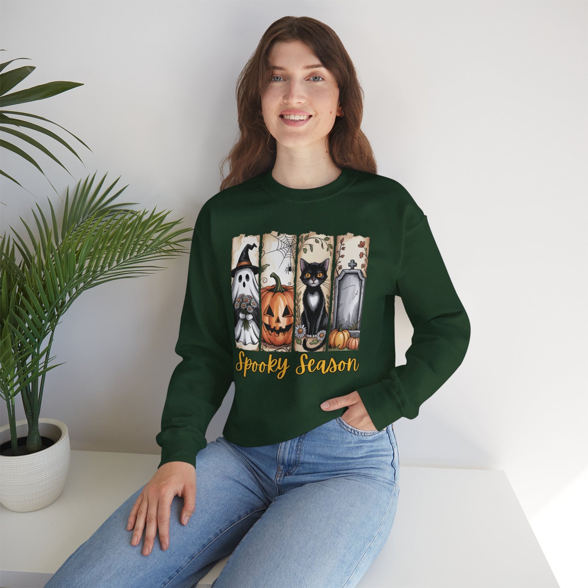 Spooky Season, Brushstroke Halloween, Cozy Sweatshirt, Halloween Sweatshirt