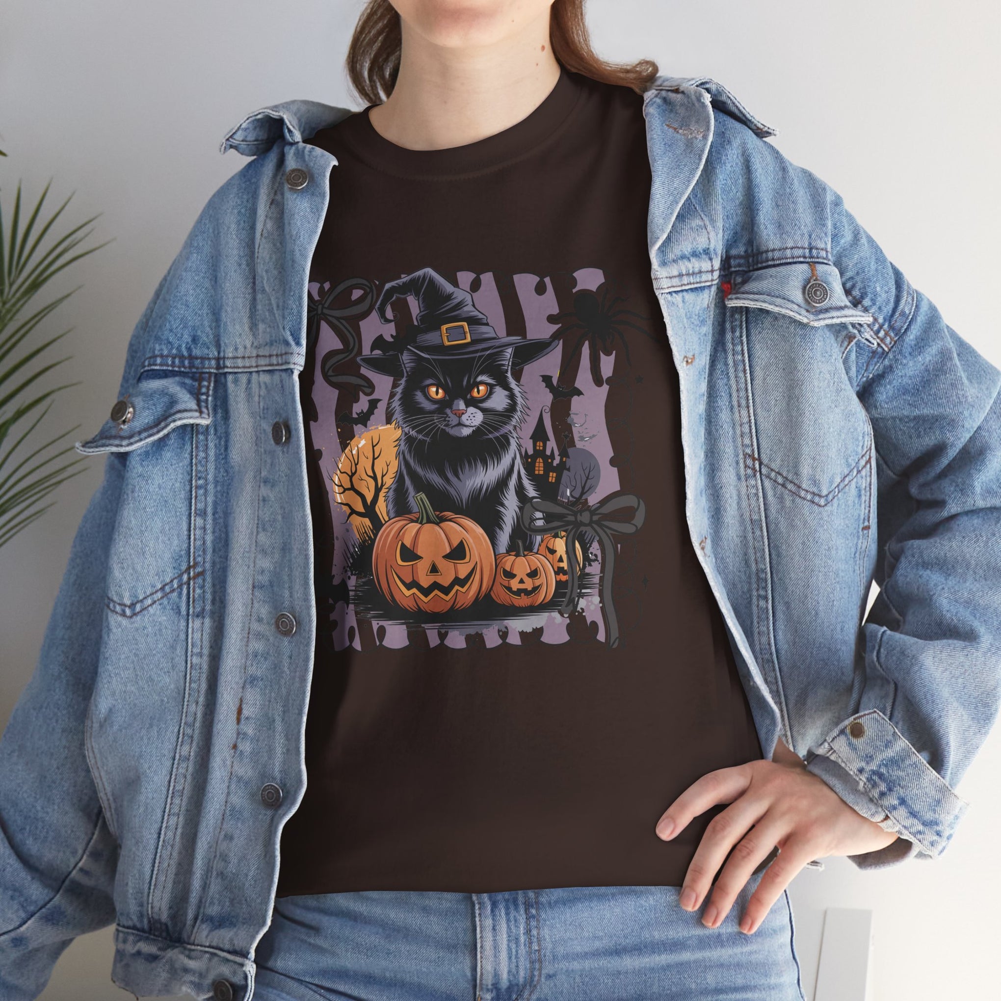 Preppy Black Cat, Retro Halloween shirt