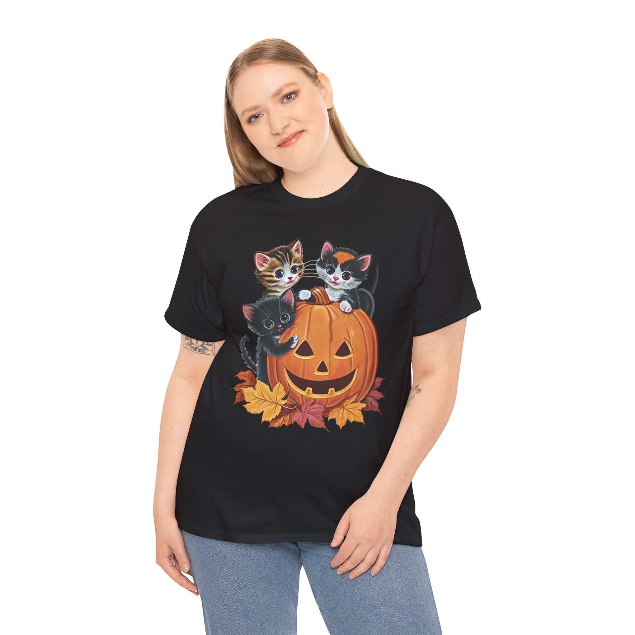 Cute Kittens Halloween Pumpkin, Halloween Shirt