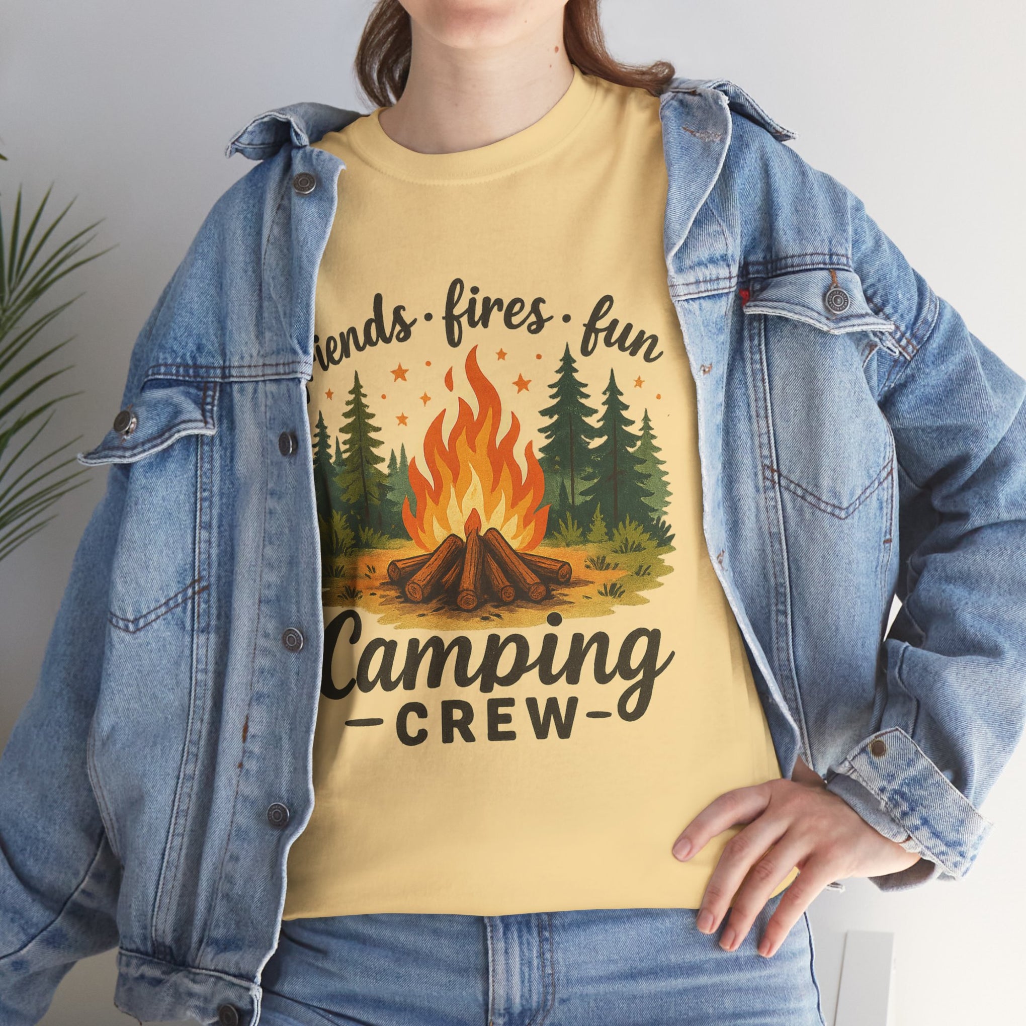 Friends, fire, fun, camping crew