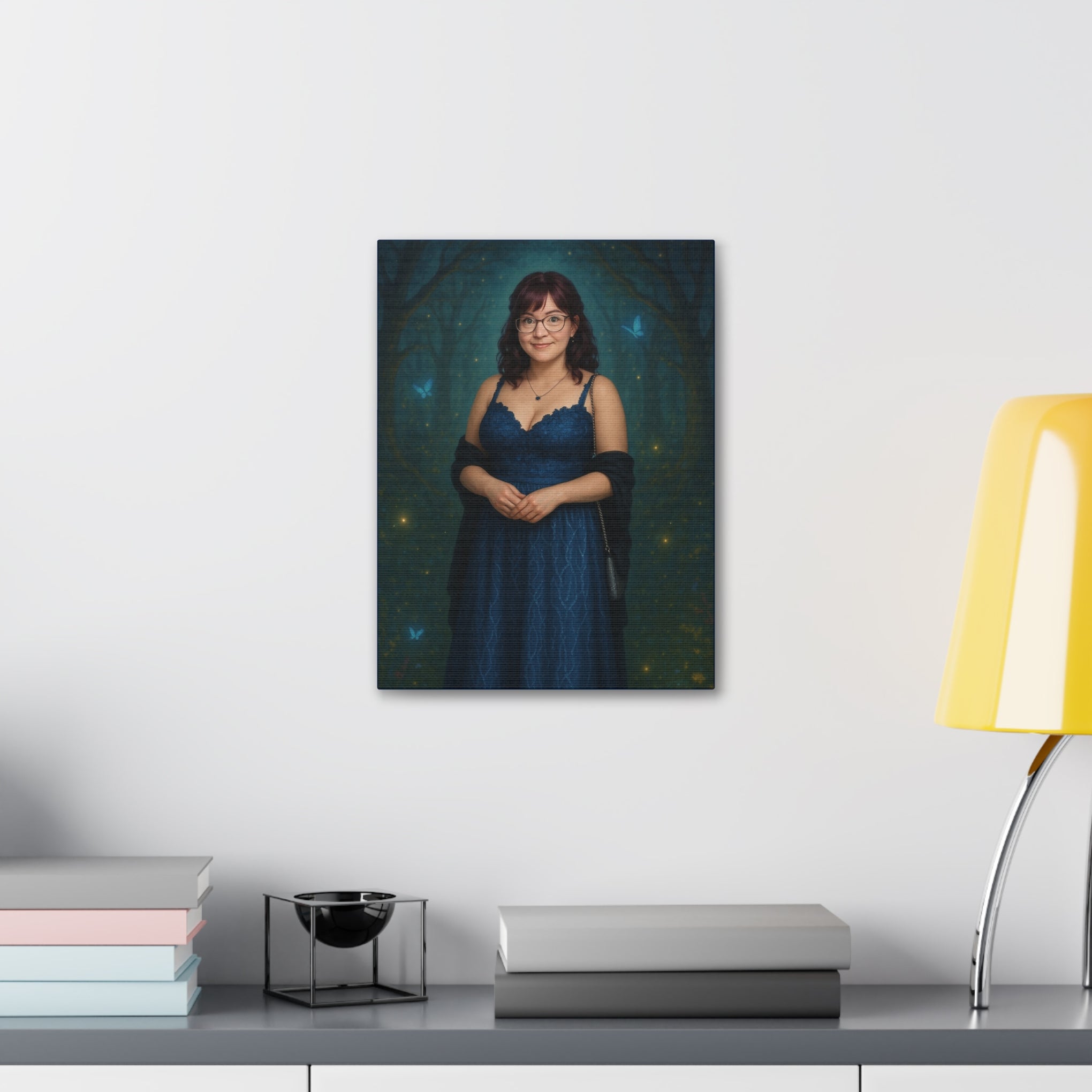 12x16 Vertical Custom Wall art Whimsical Butterfly Canvas Art - 1.5' Stretched Wall Décor