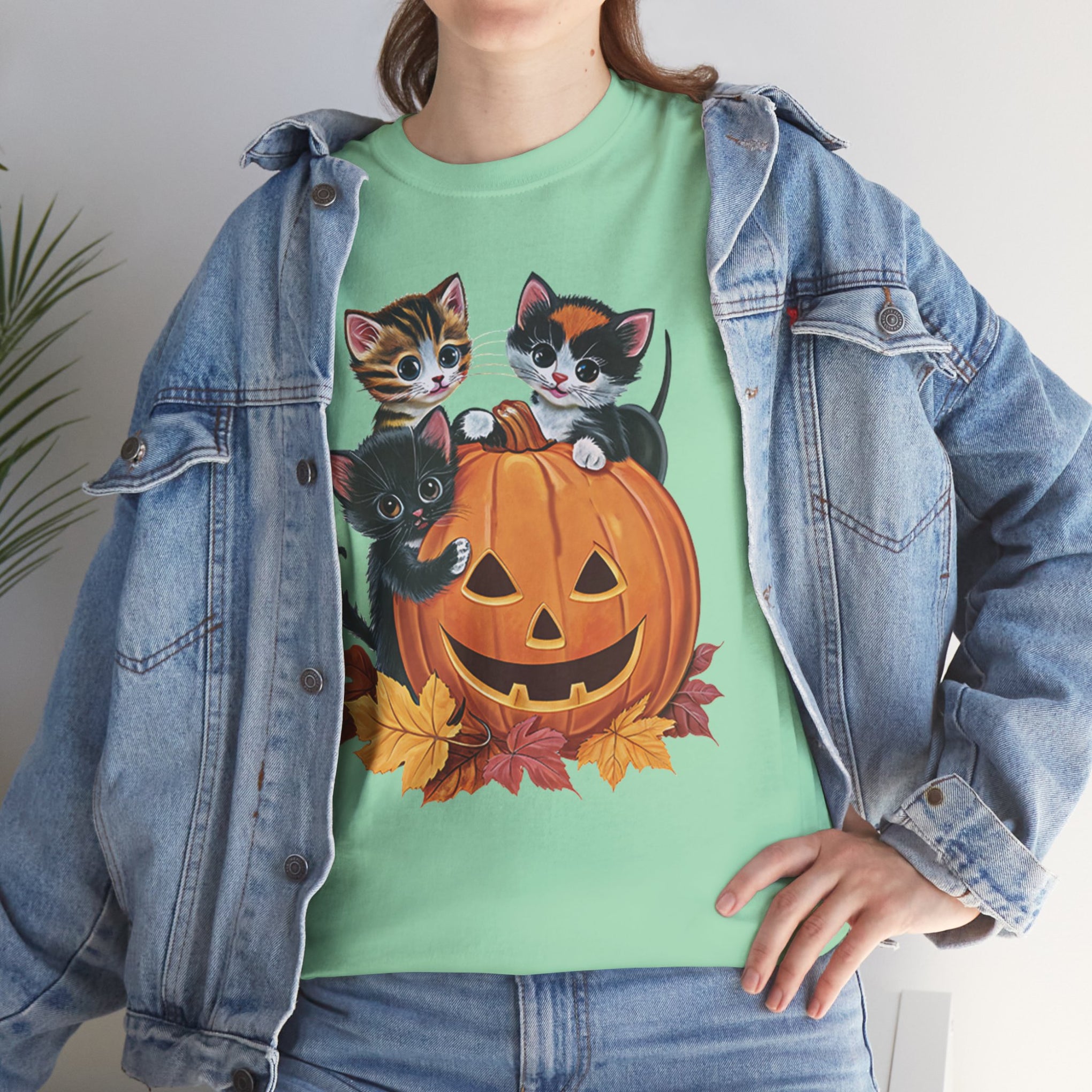 Cute Kittens Halloween Pumpkin, Halloween Shirt